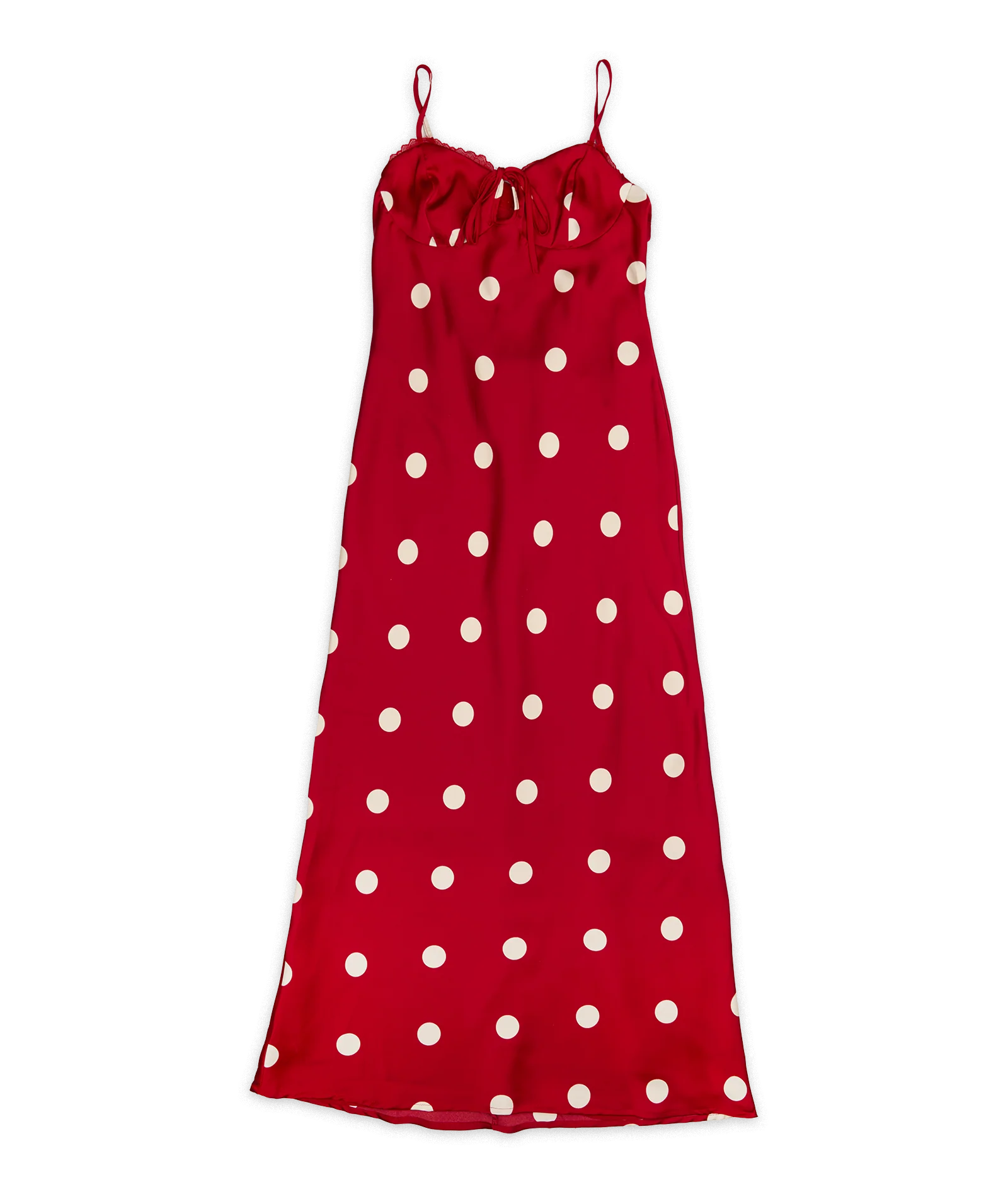 8apart Women Cherry Red Polka Dot Maxi Dress - Image 4