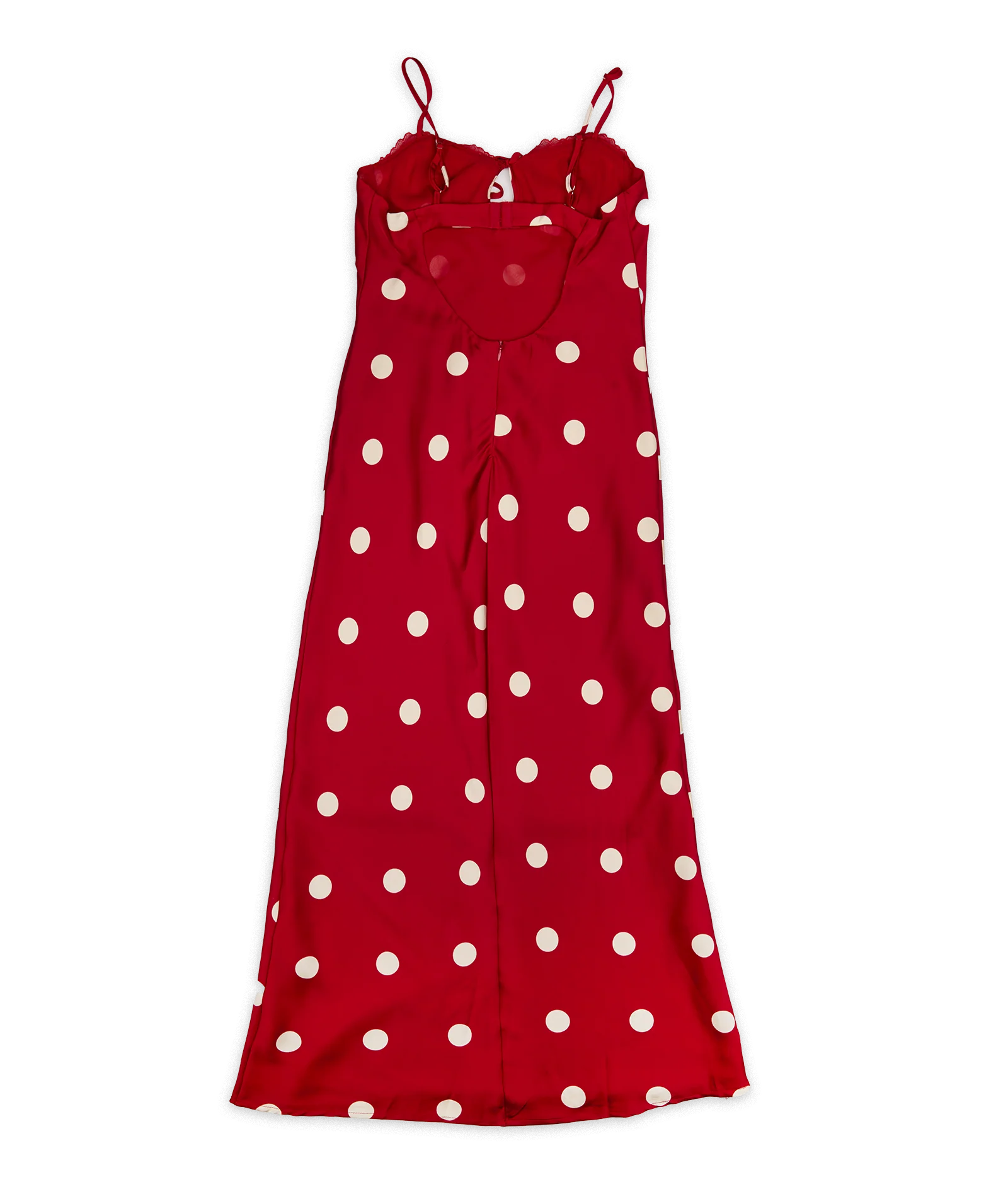 8apart Women Cherry Red Polka Dot Maxi Dress - Image 5