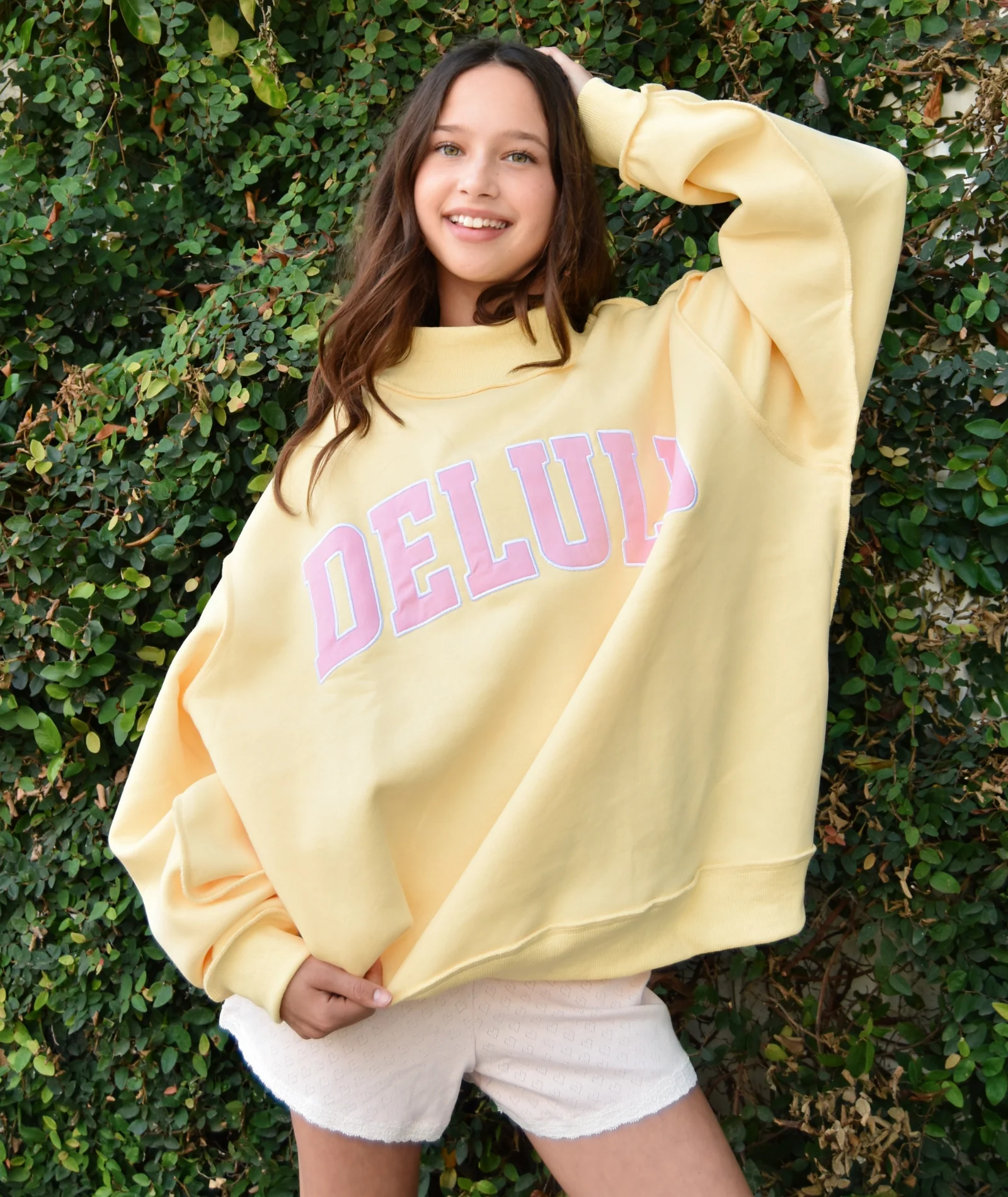 8apart Women Delulu Mock Neck Crew Sweatshirt - Image 2