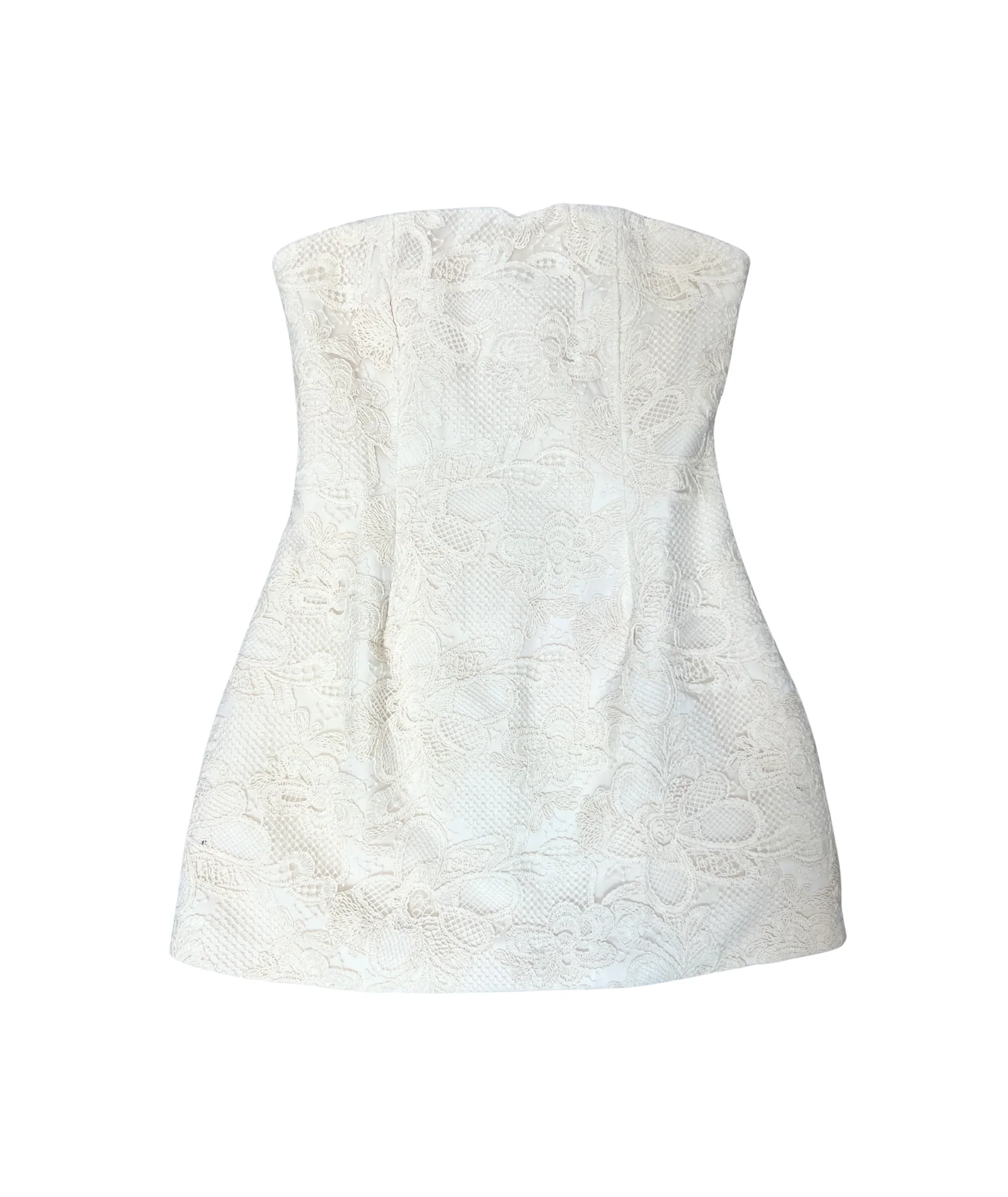 8apart Women Hepburn Strapless Lace Mini Dress - Image 4