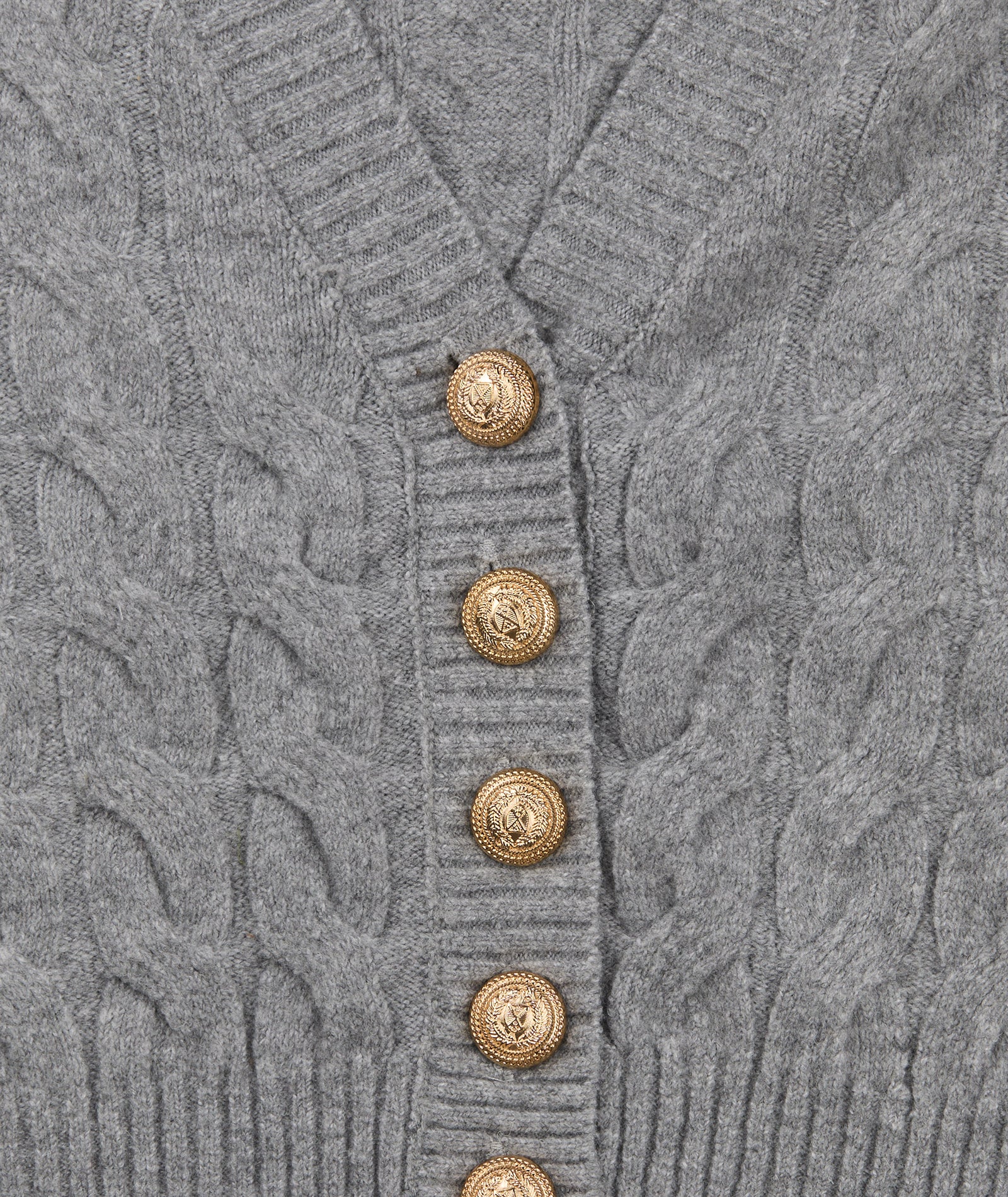 8apart Women Maisie Cable Cardigan Grey - Image 3