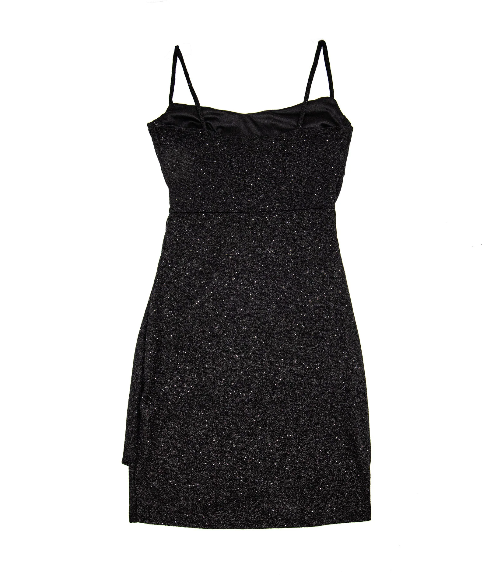 8apart Women Nichole Glitter Stretch Mini Dress Black - Image 2
