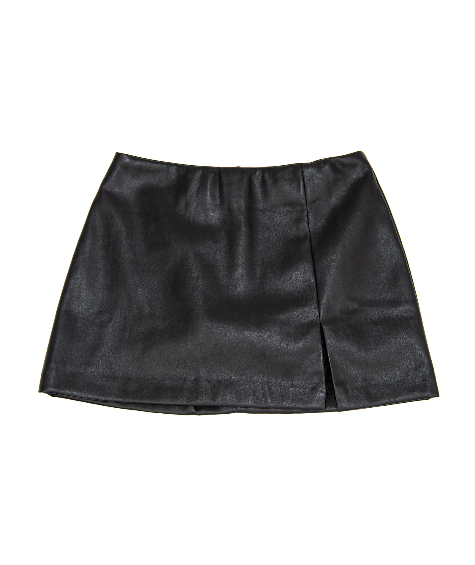 8apart Women Paula Vegan Leather Skirt With Slit - Image 3