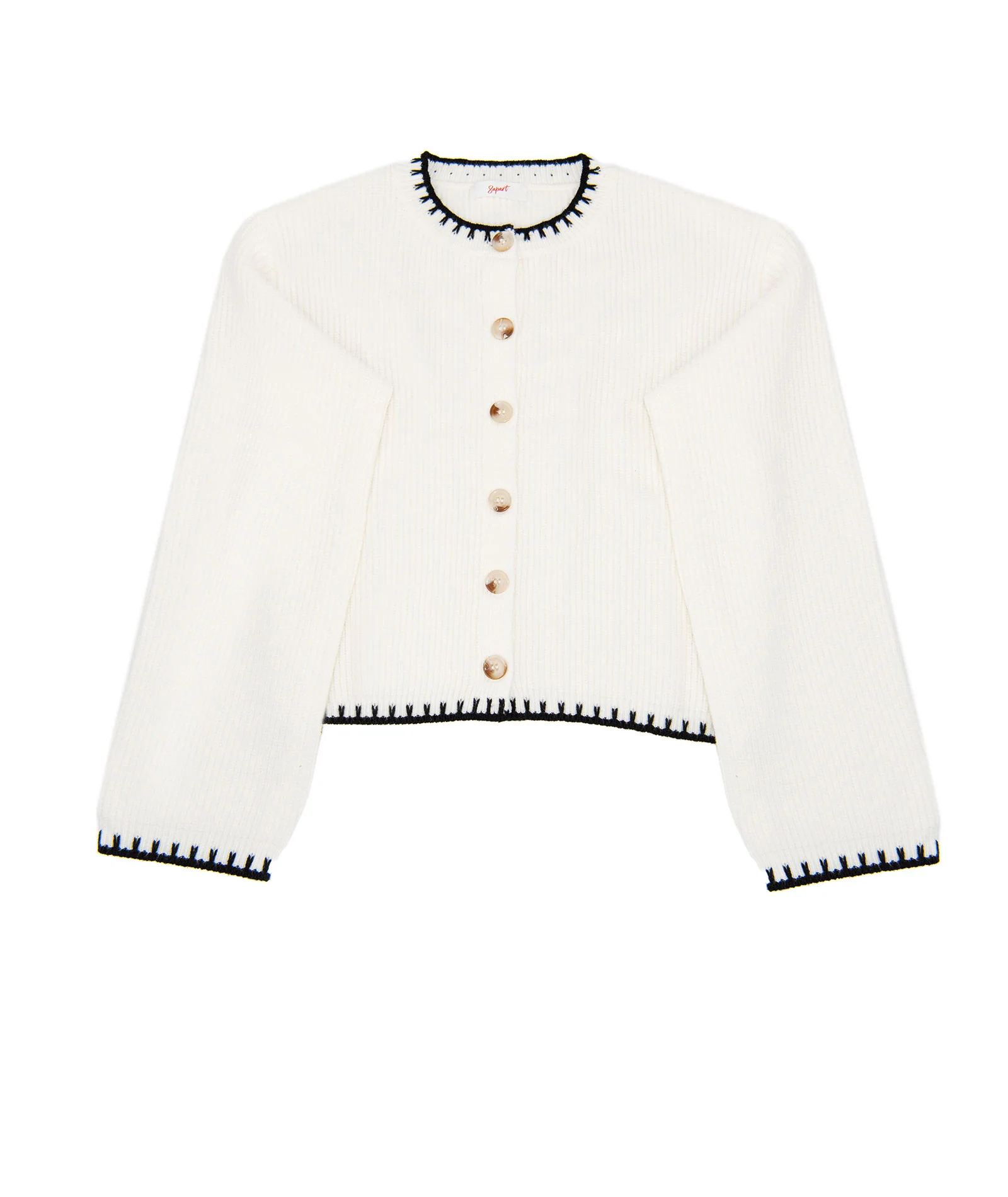 8apart Women Reed Stitch Collar Cardigan - Image 3