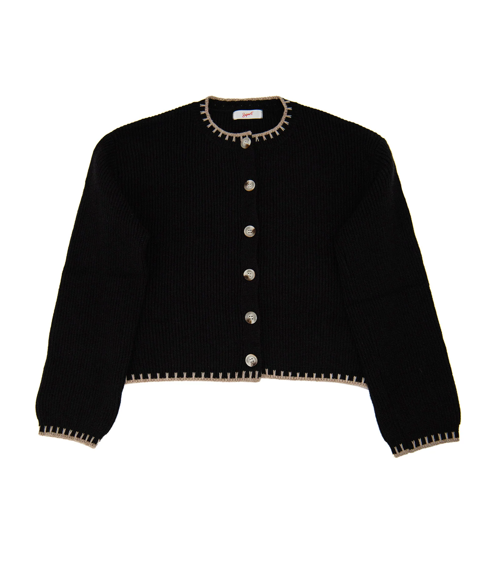 8apart Women Reed Stitch Collar Cardigan - Image 5