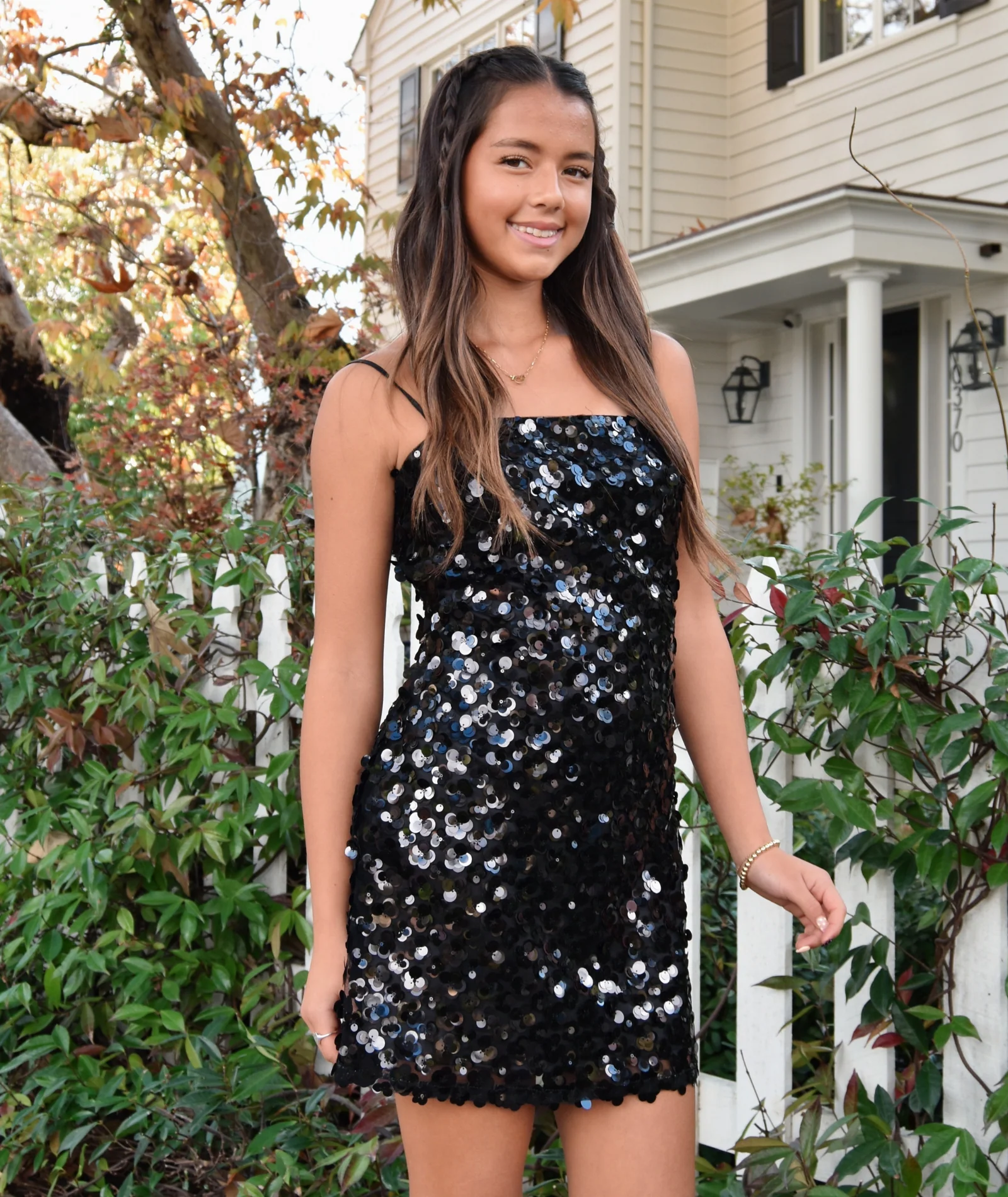 8apart Women Roxie Floral Sequin Mini Dress Black - Image 2