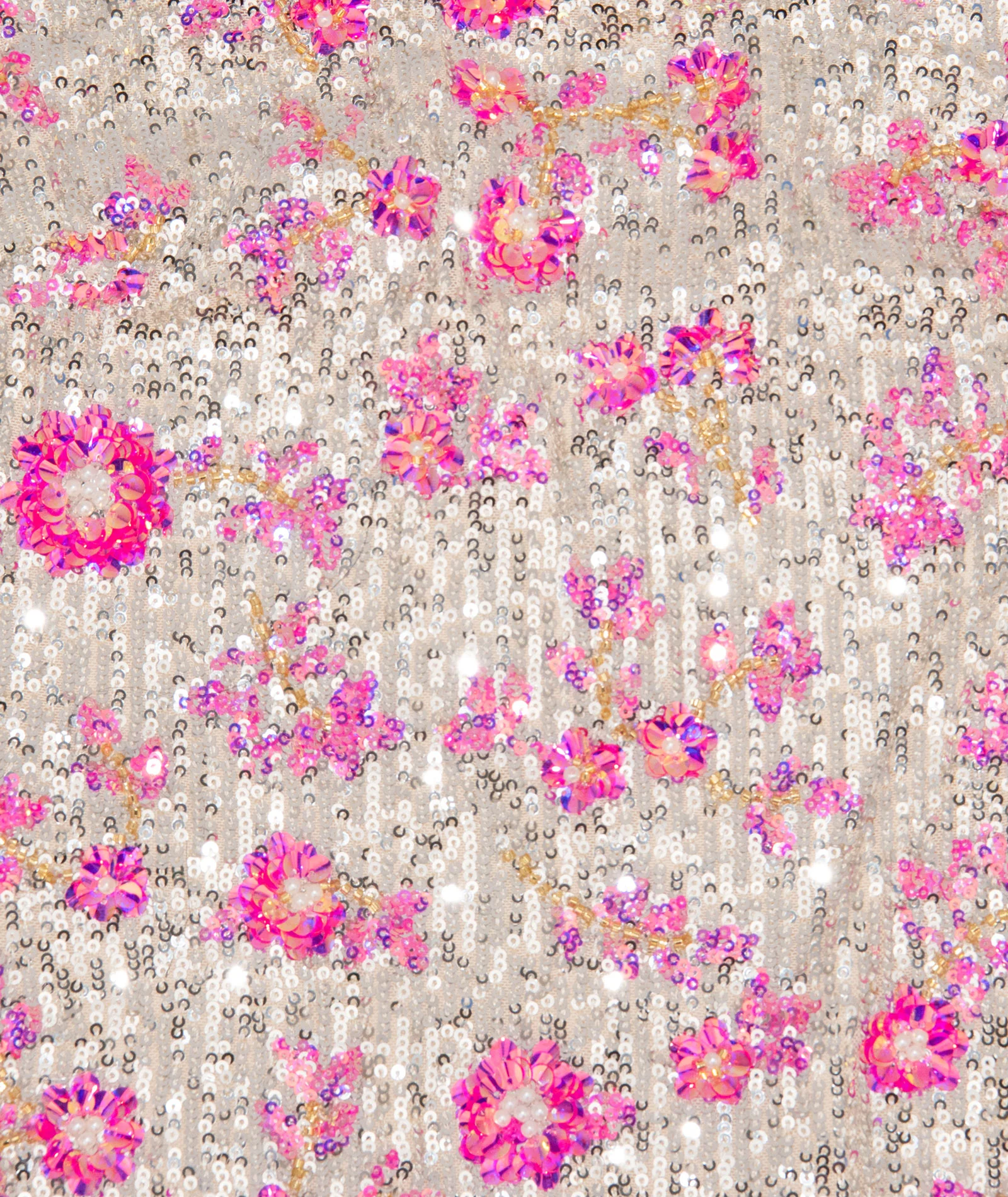 8apart Women Daphnie Silver/Pink Petal Spark Sequin Dress - Image 3