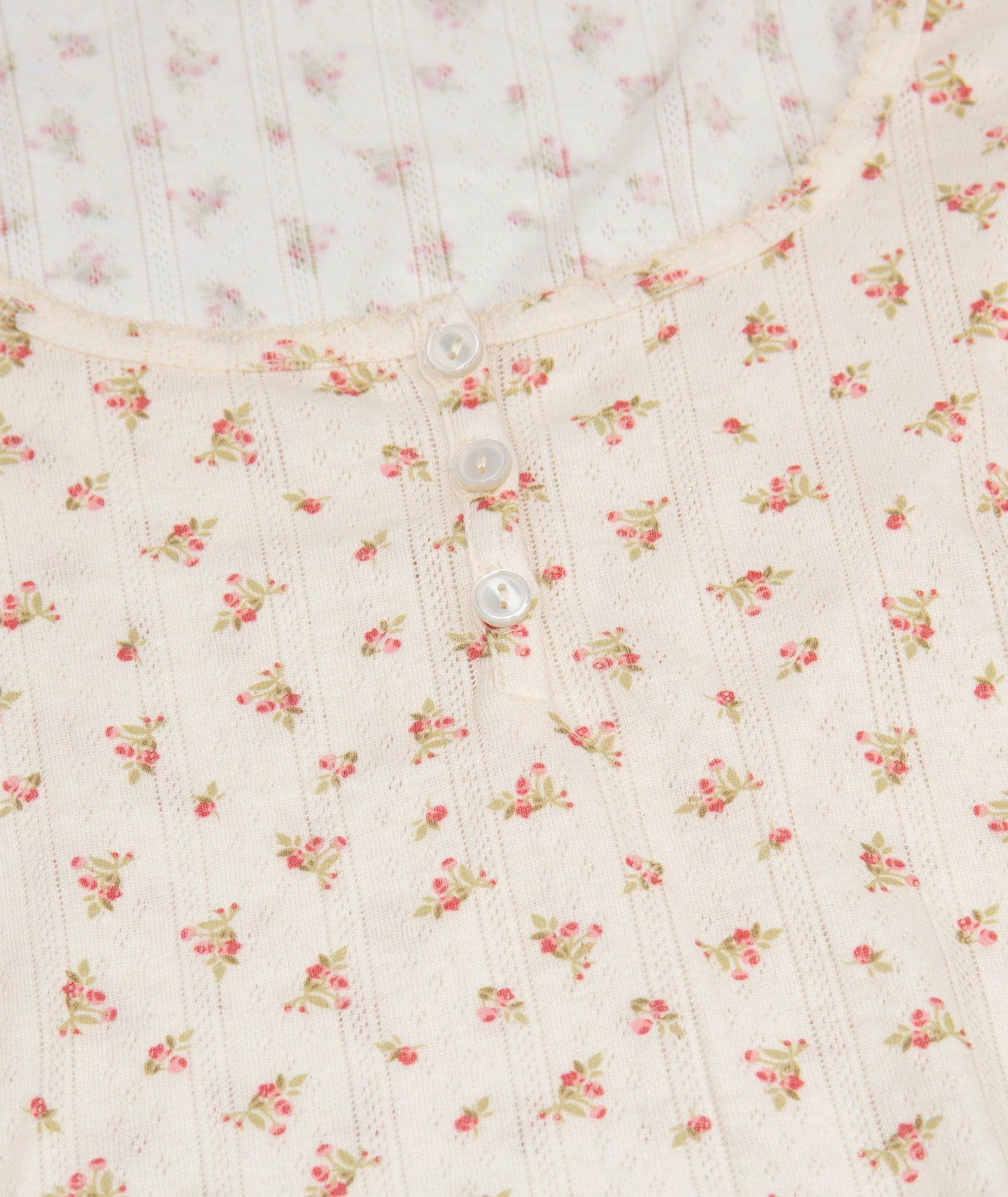 8apart Women Tommie Red Floral Baby Tee - Image 4
