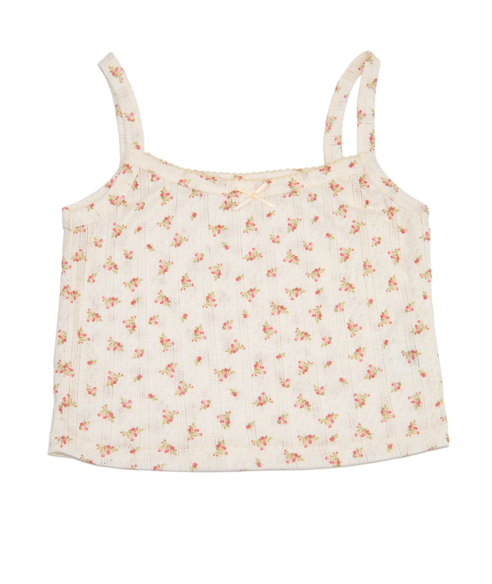 8apart Women Tommie Red Floral Ribbon Bow Cami - Image 4