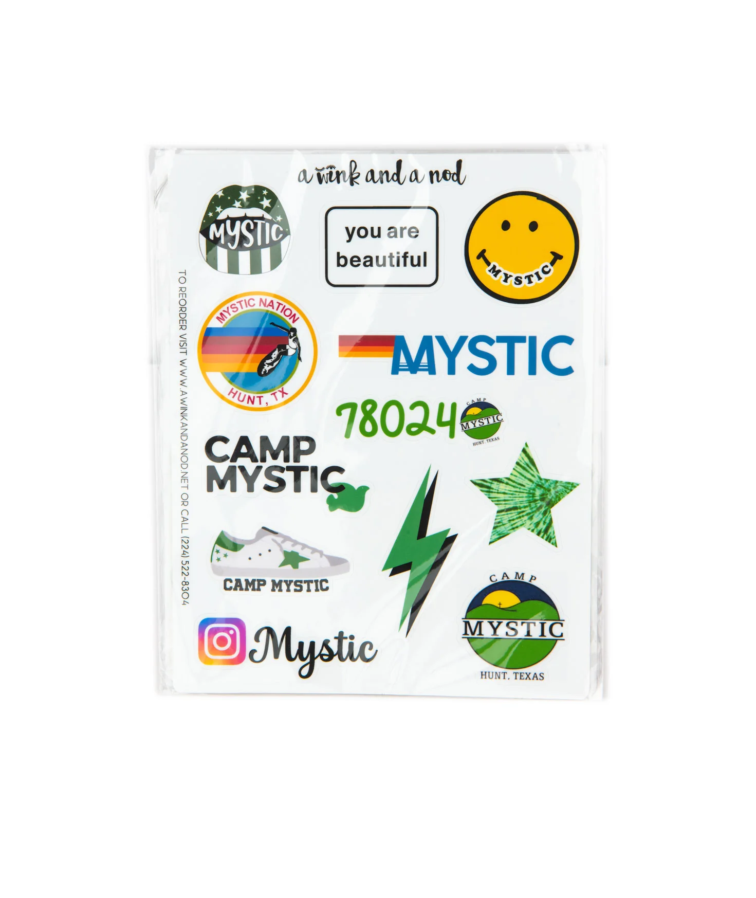 A Wink and a Nod Vinyl Sticker Set of 12 - Image 3