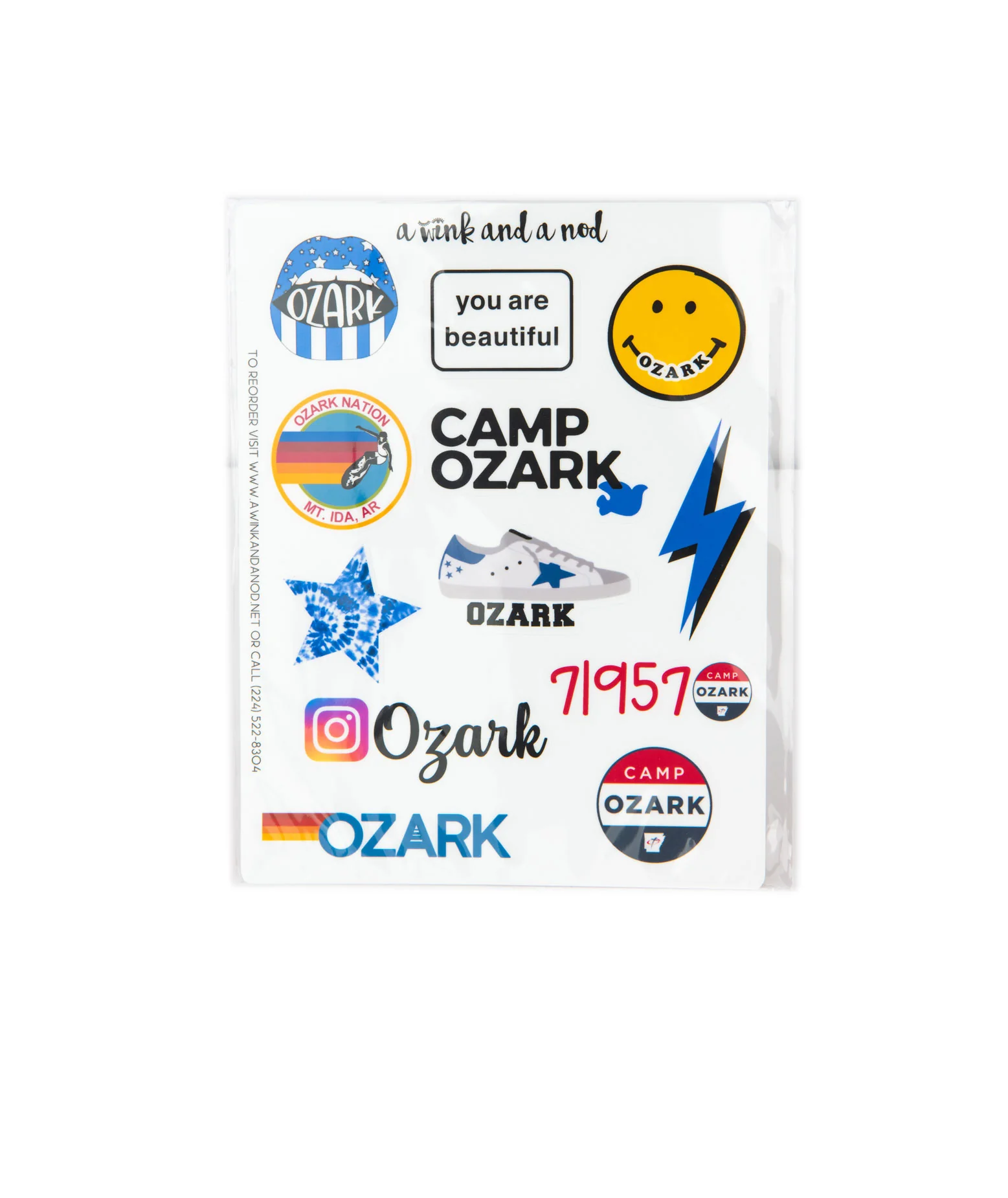 A Wink and a Nod Vinyl Sticker Set of 12 - Image 4