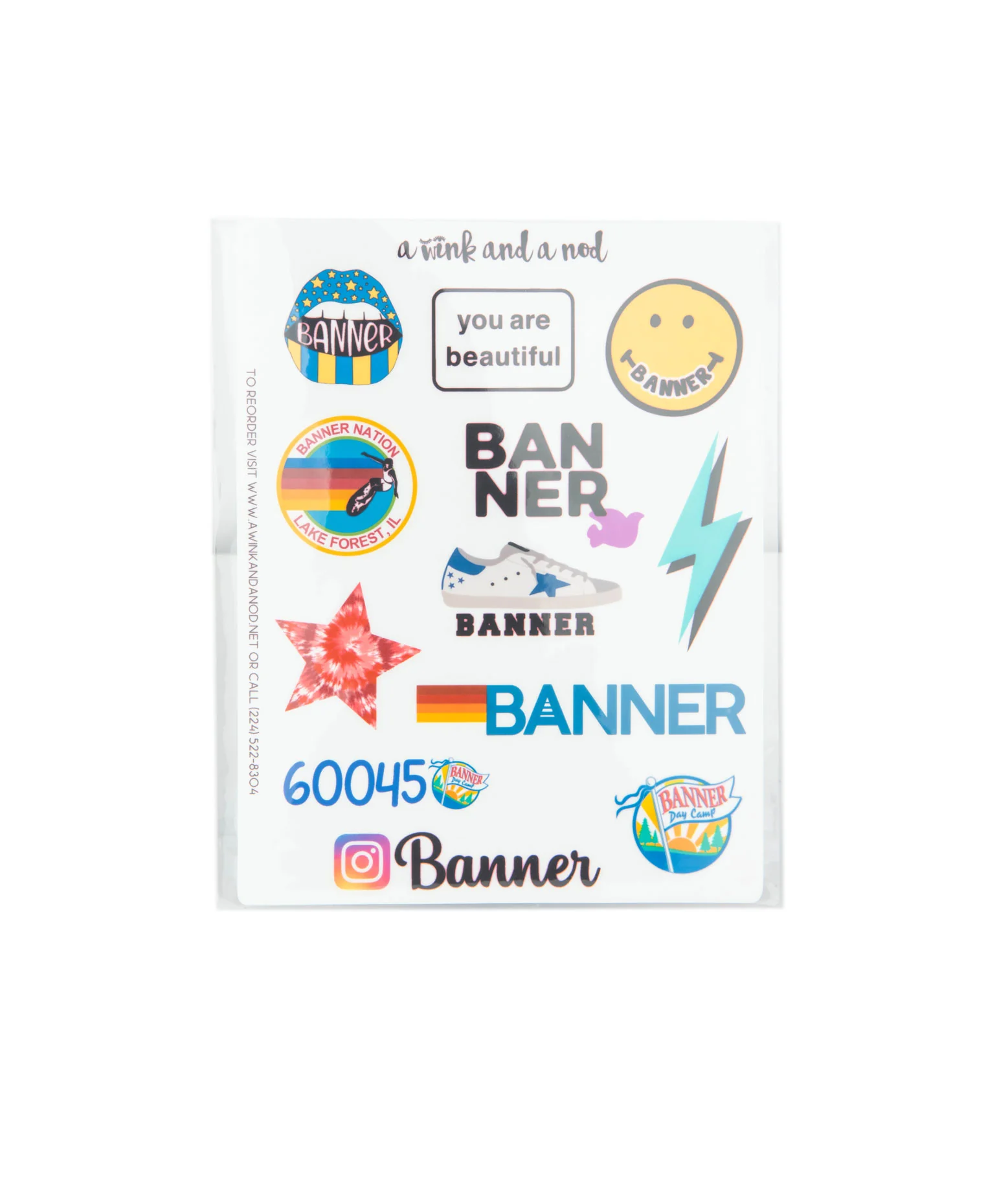 A Wink and a Nod Vinyl Sticker Set of 12 - Image 6