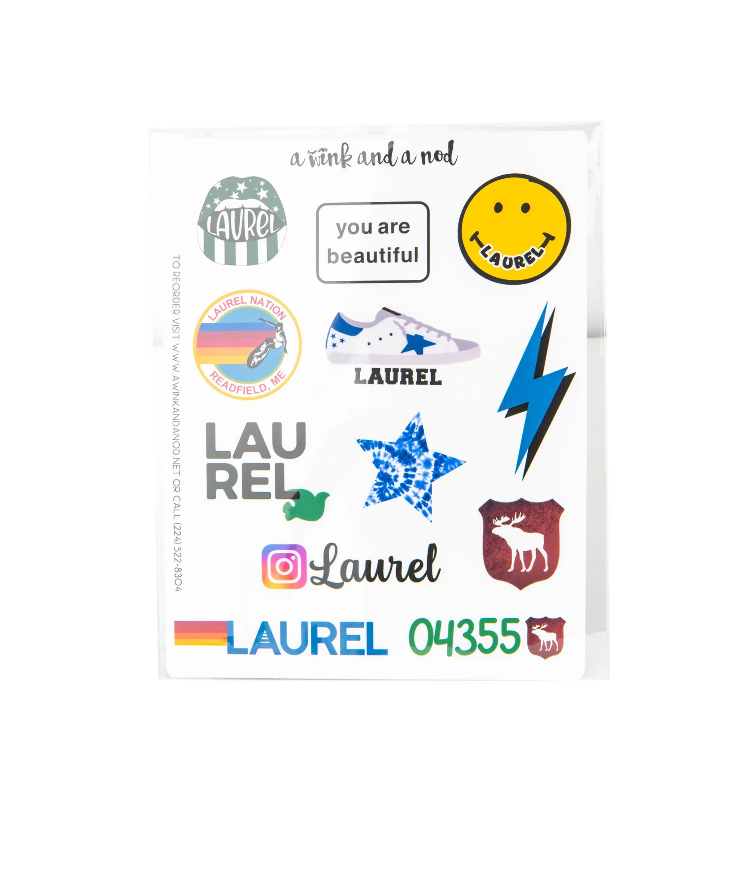 A Wink and a Nod Vinyl Sticker Set of 12 - Image 8