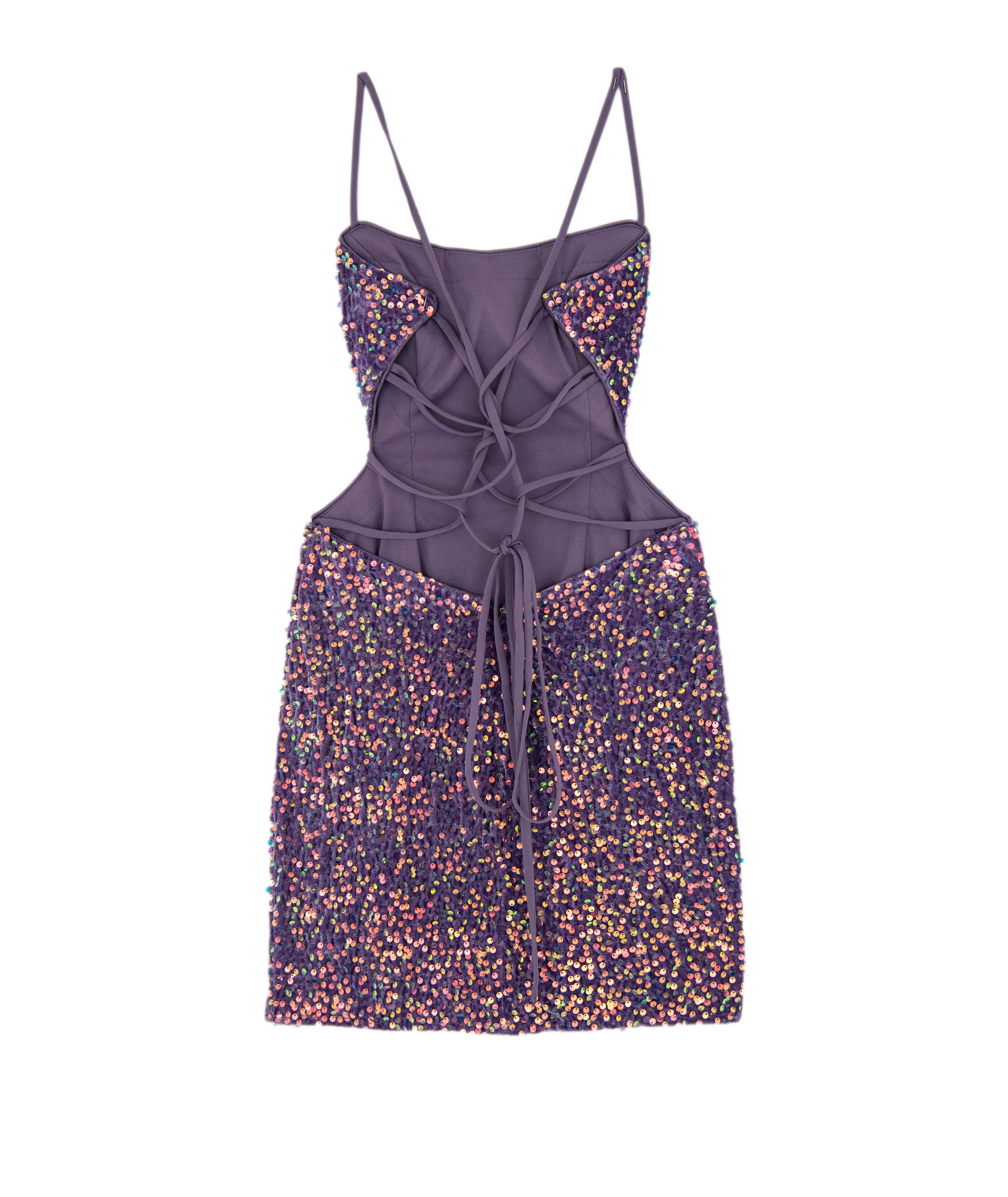 Alyce Women Jocelyn Soft Sequin Lace Up Dress - Image 5