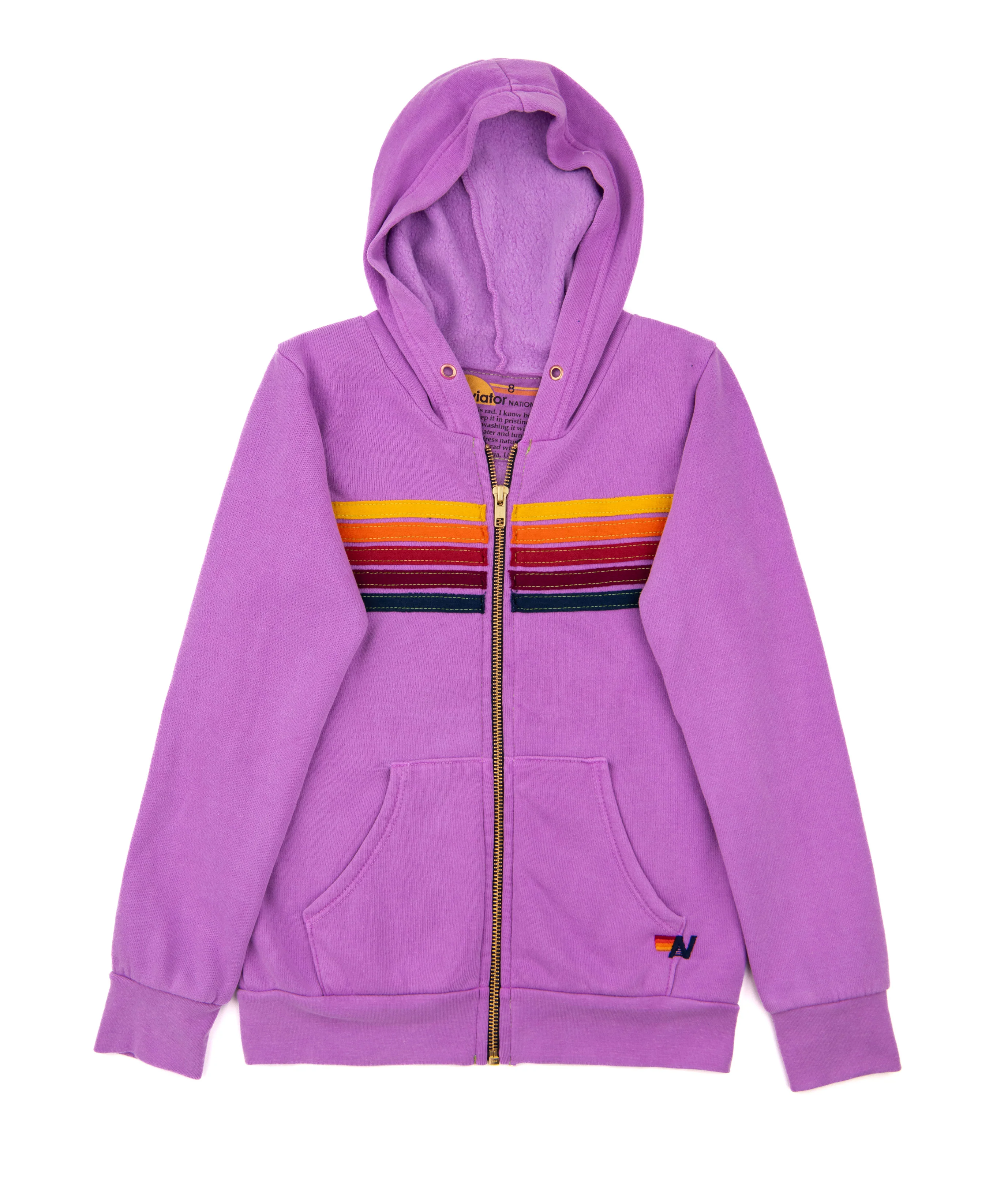 Aviator Nation Kids 5 Stripe Zip Hoodie - Image 6