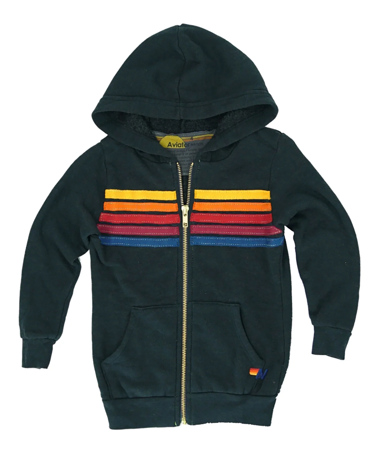 Aviator Nation Kids 5 Stripe Zip Hoodie - Image 9