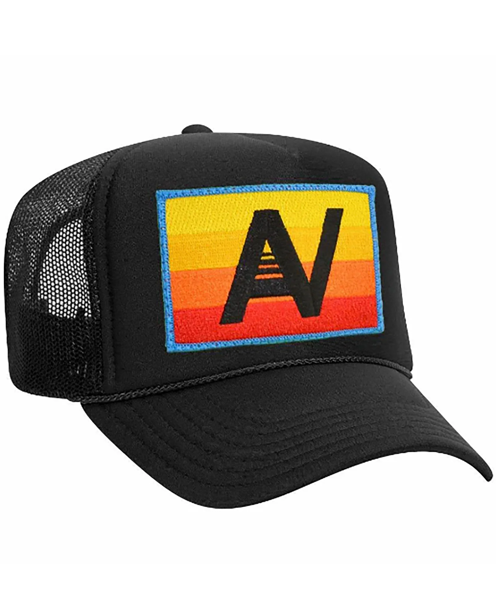 Aviator Nation Logo Rainbow Vintage Trucker - Image 3
