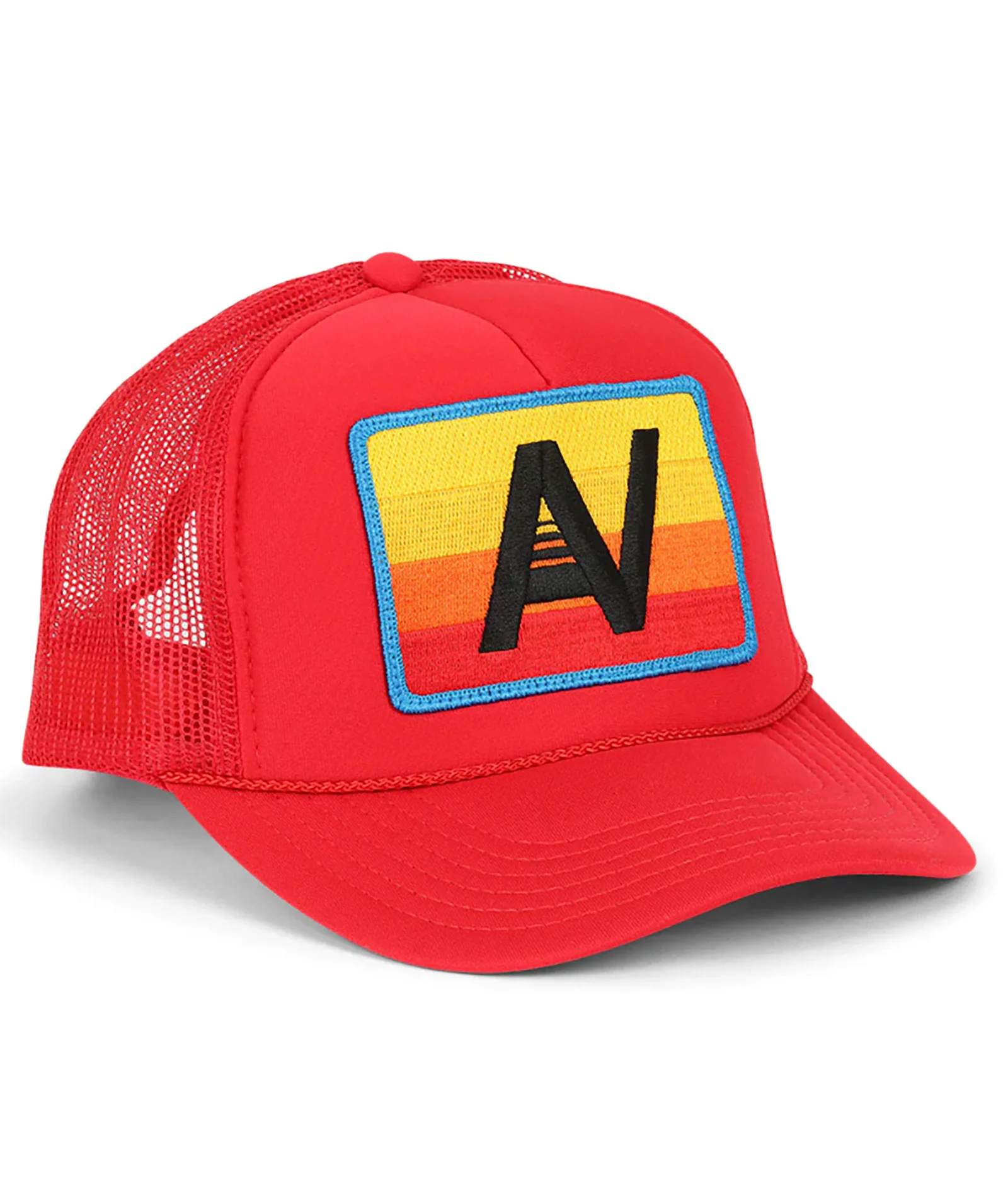 Aviator Nation Logo Rainbow Vintage Trucker - Image 5