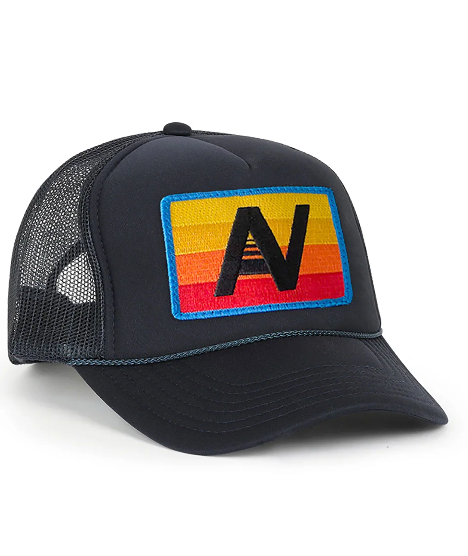 Aviator Nation Logo Rainbow Vintage Trucker - Image 7