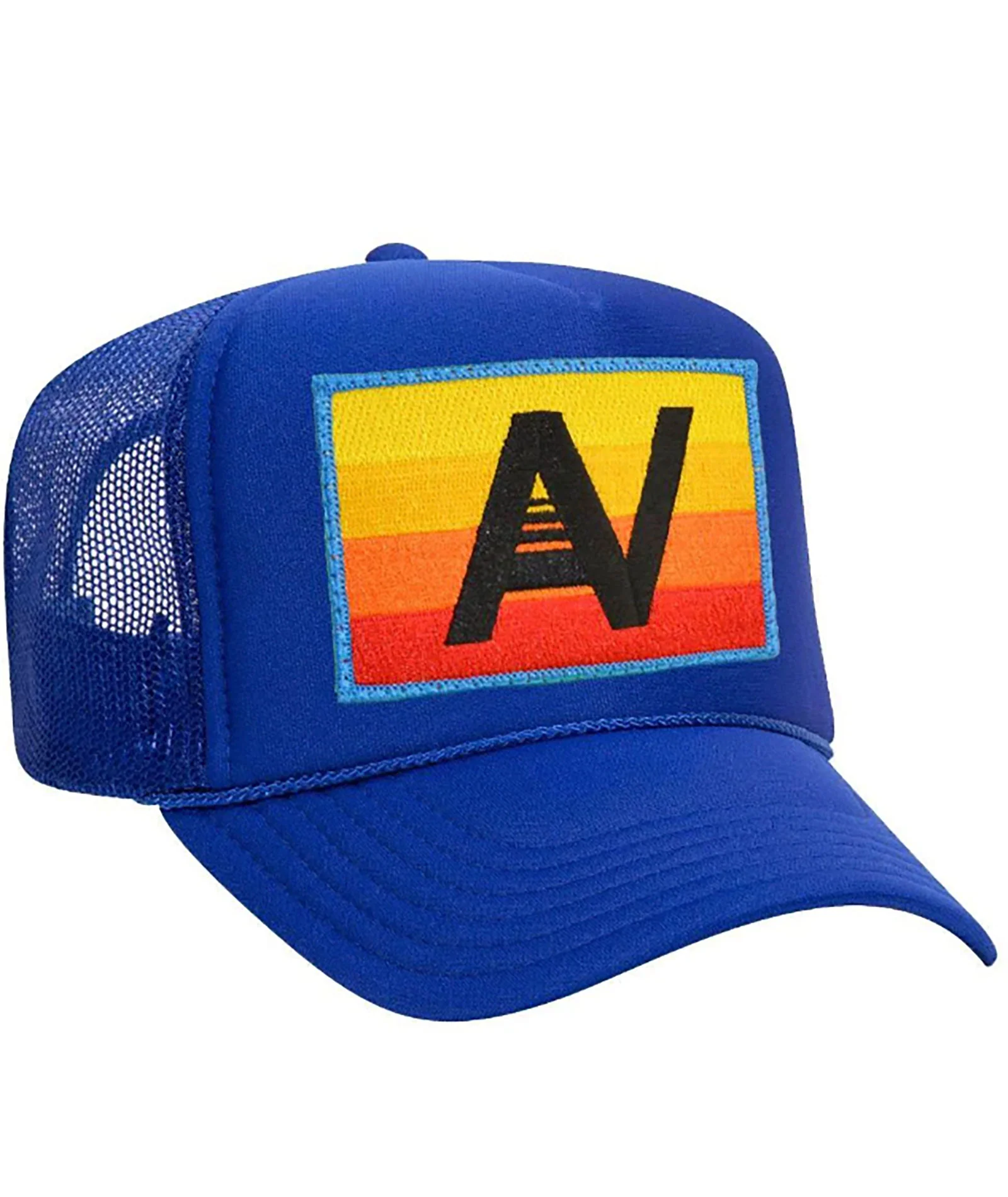 Aviator Nation Logo Rainbow Vintage Trucker - Image 8