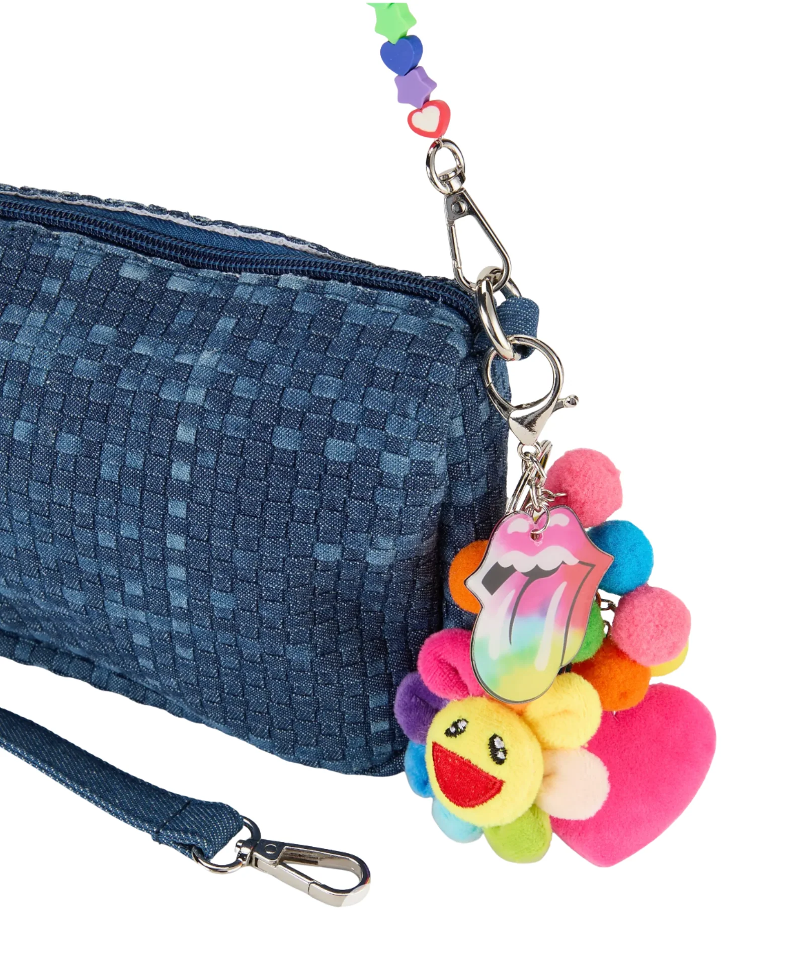Bari Lynn Bag Denim Weave Bag Charm Strap - Image 2