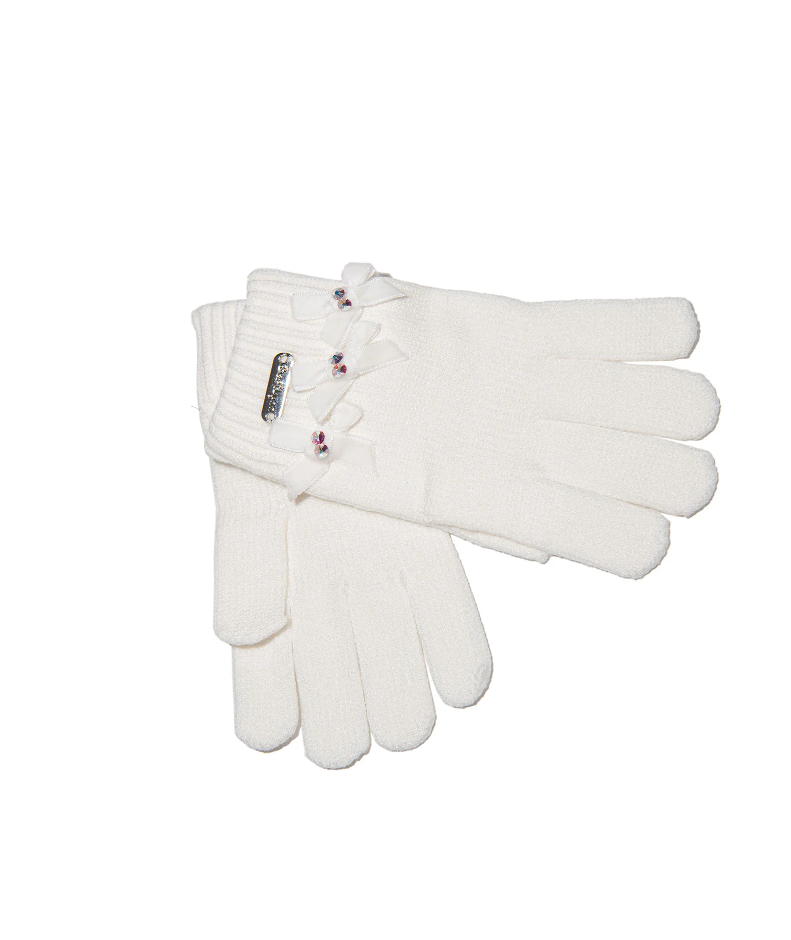 Bari Lynn Velour Bows Winter Gloves
