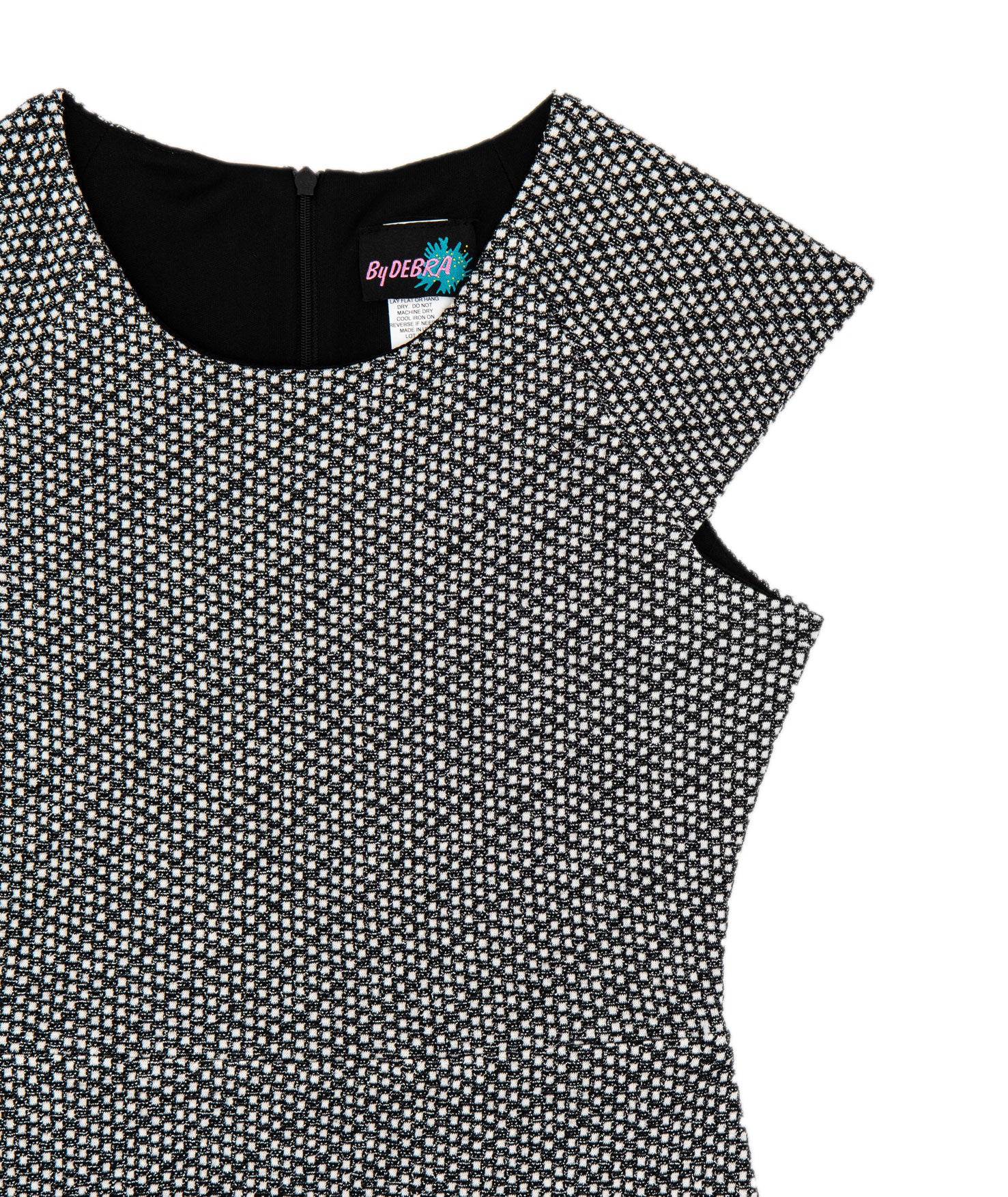 By Debra Girls Kate Black/White Slanted Ruffle Dress - Image 3