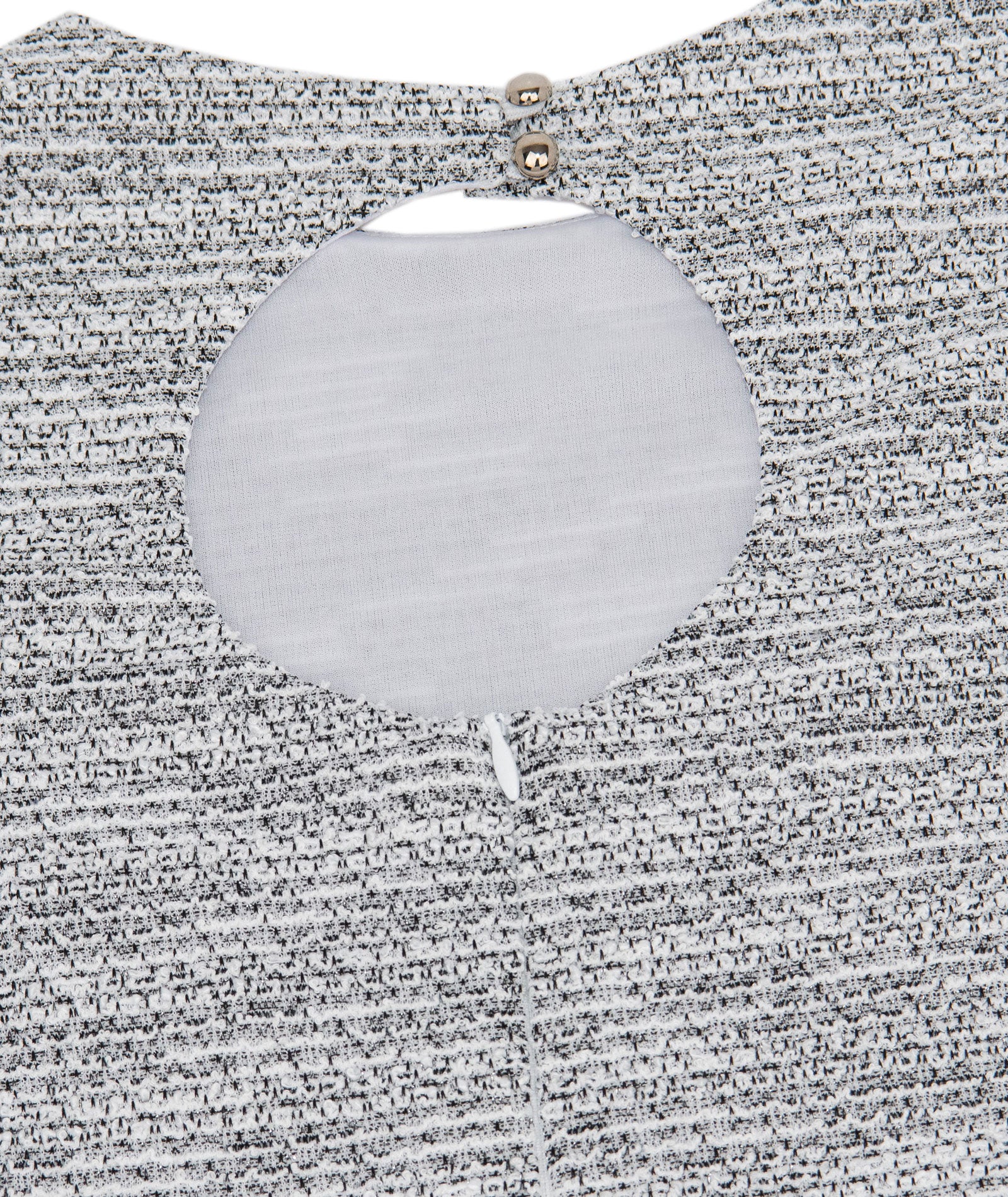 By Debra Girls Deb Black/White Boucle Keyhole Back Sheath Dress - Image 3