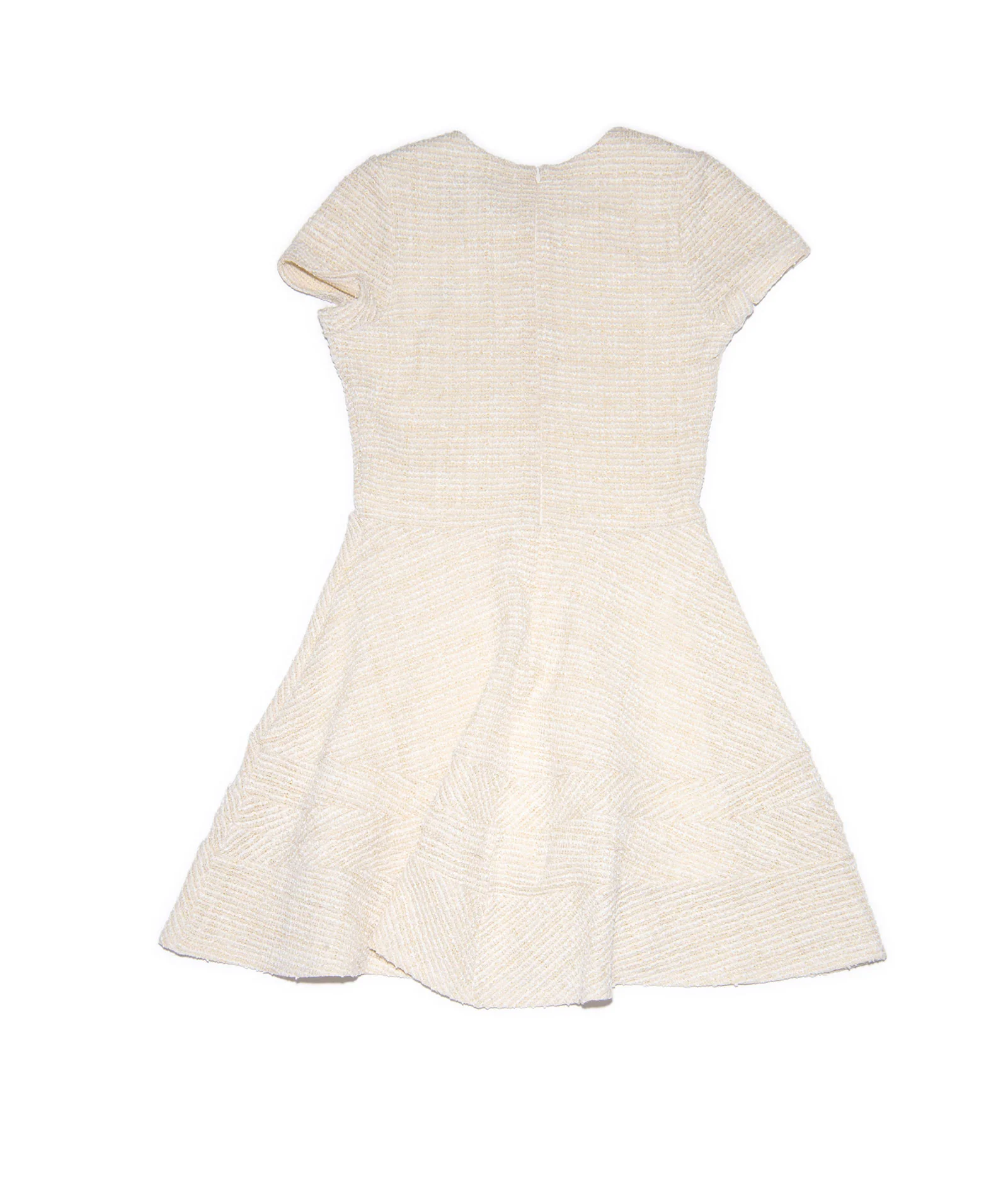 By Debra Girls Lou Ivory/Gold Short Sleeve Striped Bottom Dress - Image 2
