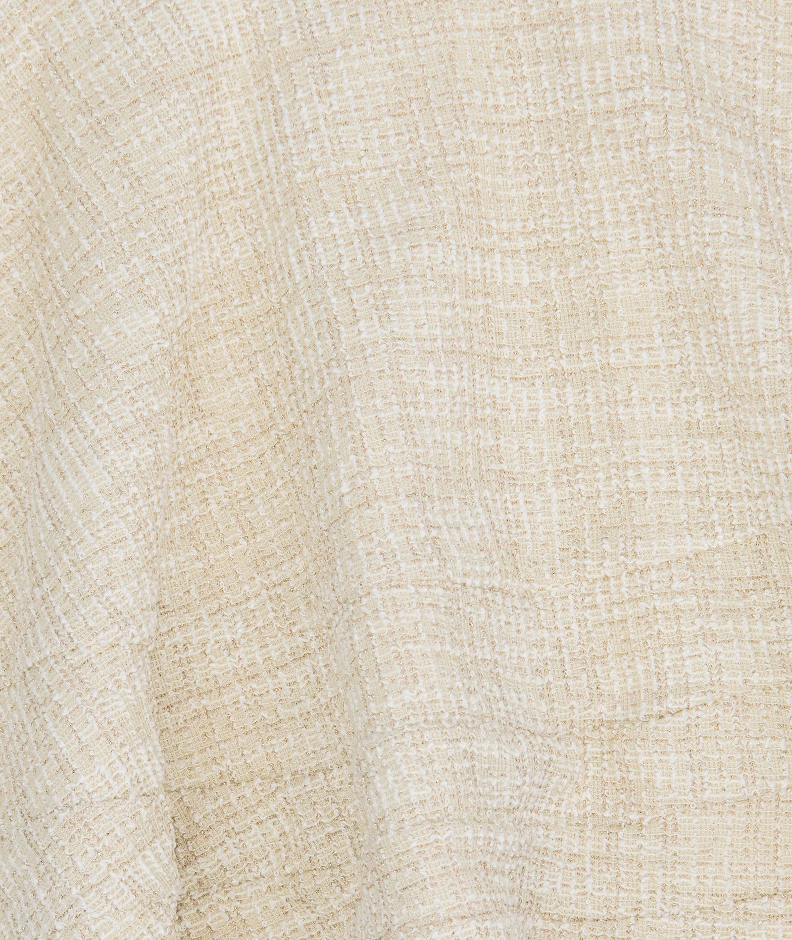 By Debra Girls Lou New Ivory/Gold Boucle Short Sleeve Striped Bottom Dress - Image 3