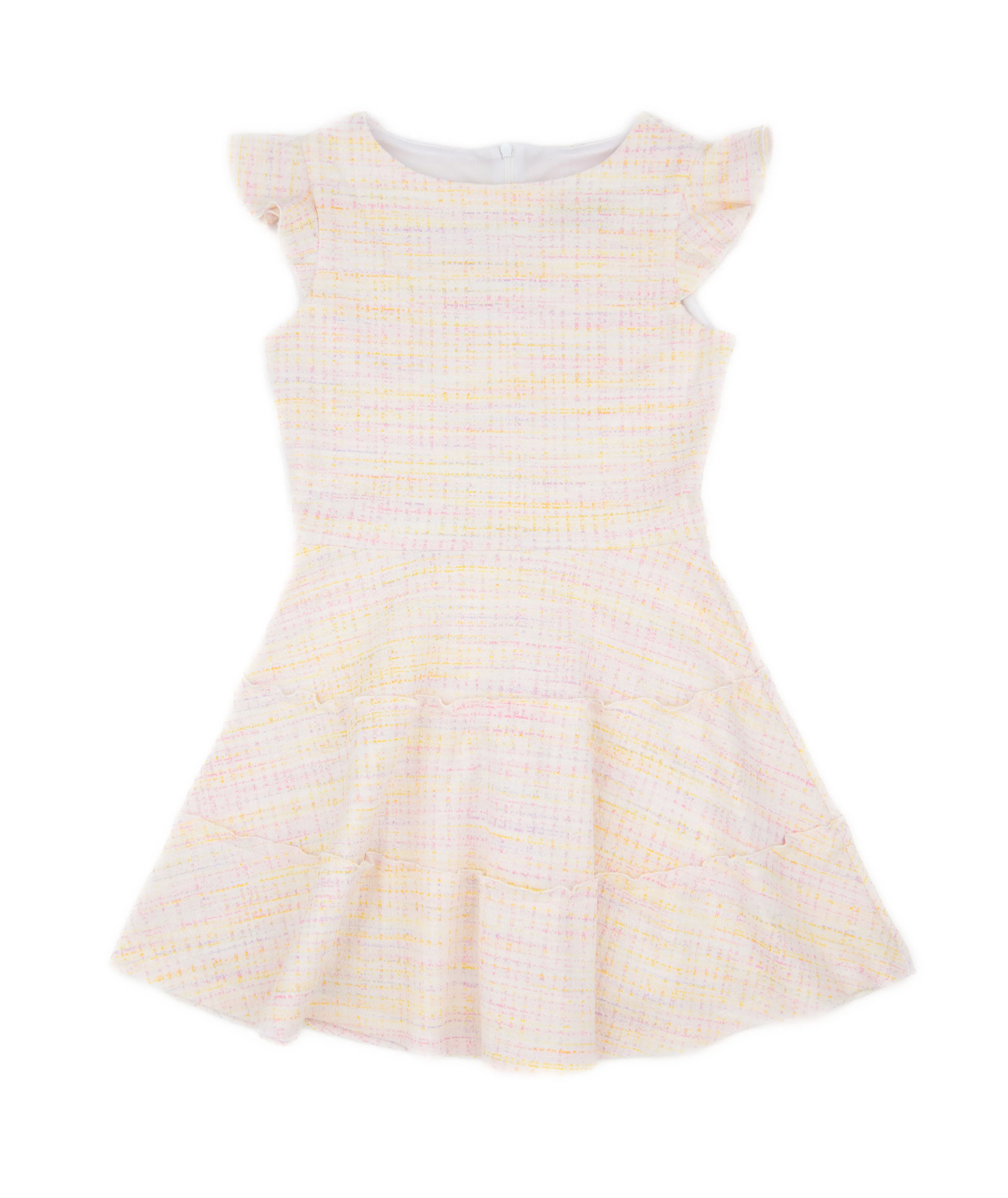 By Debra Girls Sara Pastel Tweed 3 Tier Dress - Image 3