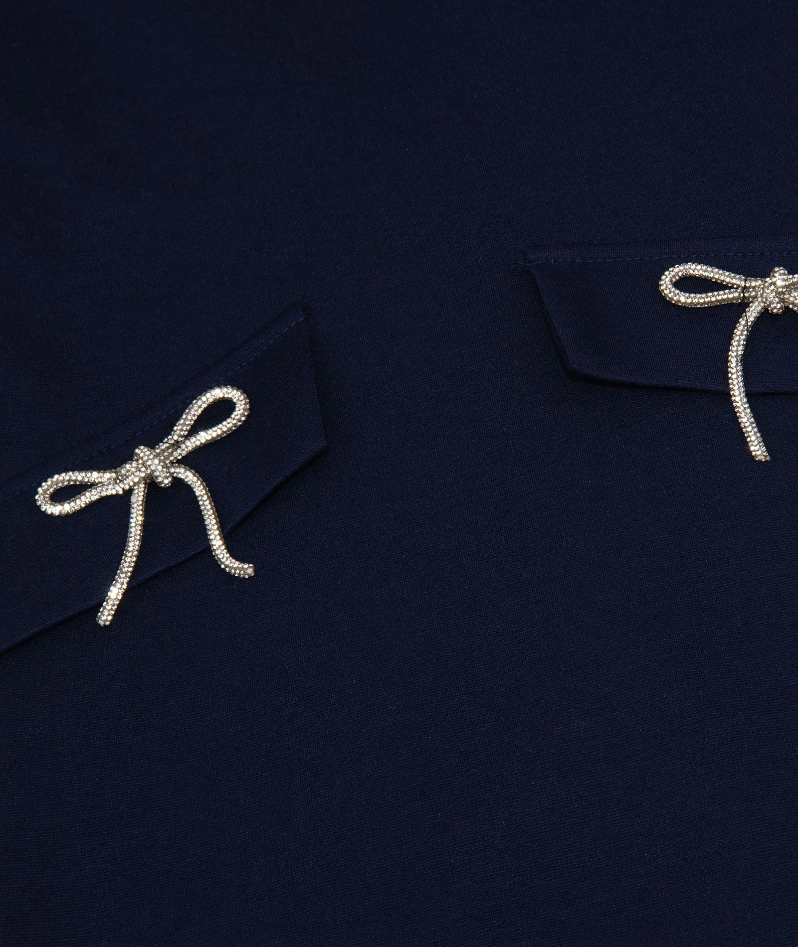 Cheryl Creations Girls Emily Bow Dress Navy - Image 3