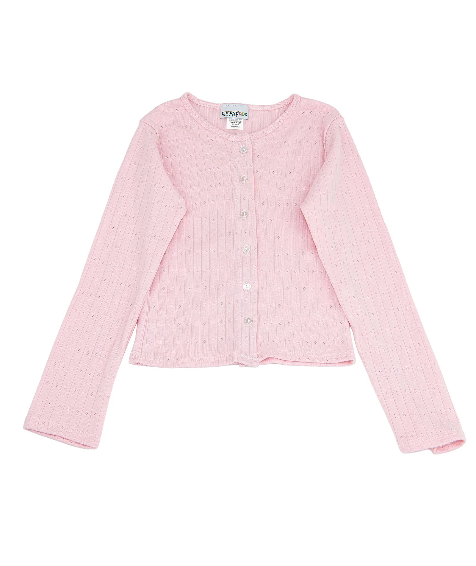 Cheryl Creations Girls Kiki Pointelle Cardigan - Image 5