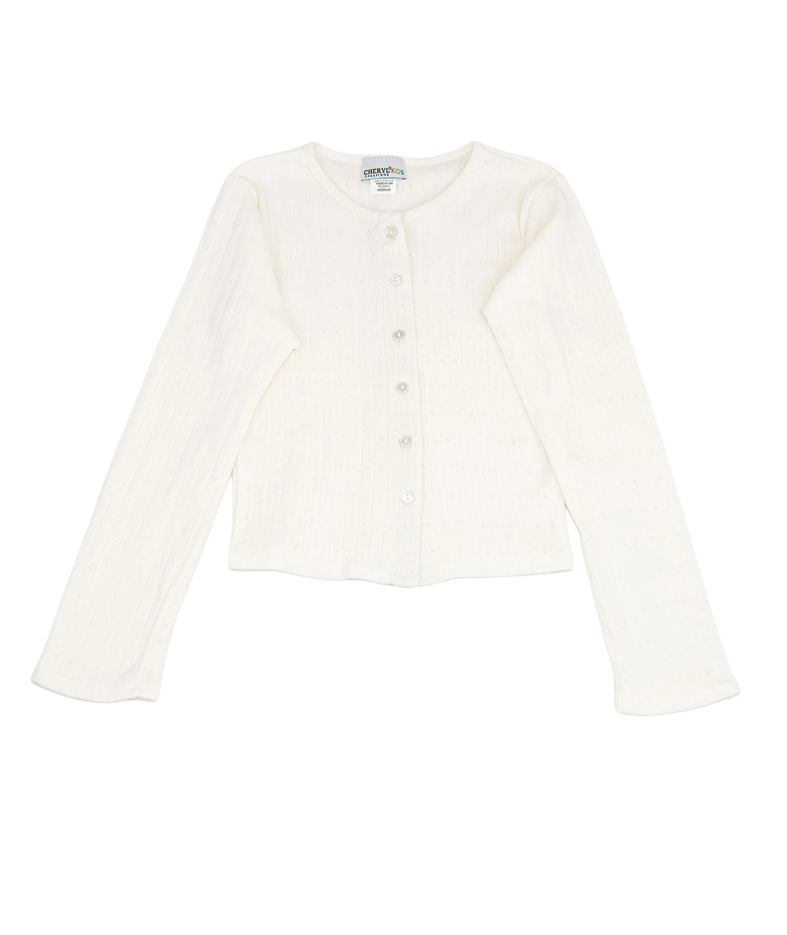 Cheryl Creations Girls Kiki Pointelle Cardigan - Image 6