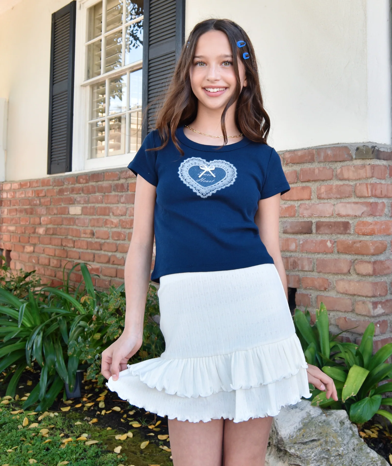 Cheryl Creations Girls Kiki Pointelle Skirt - Image 3