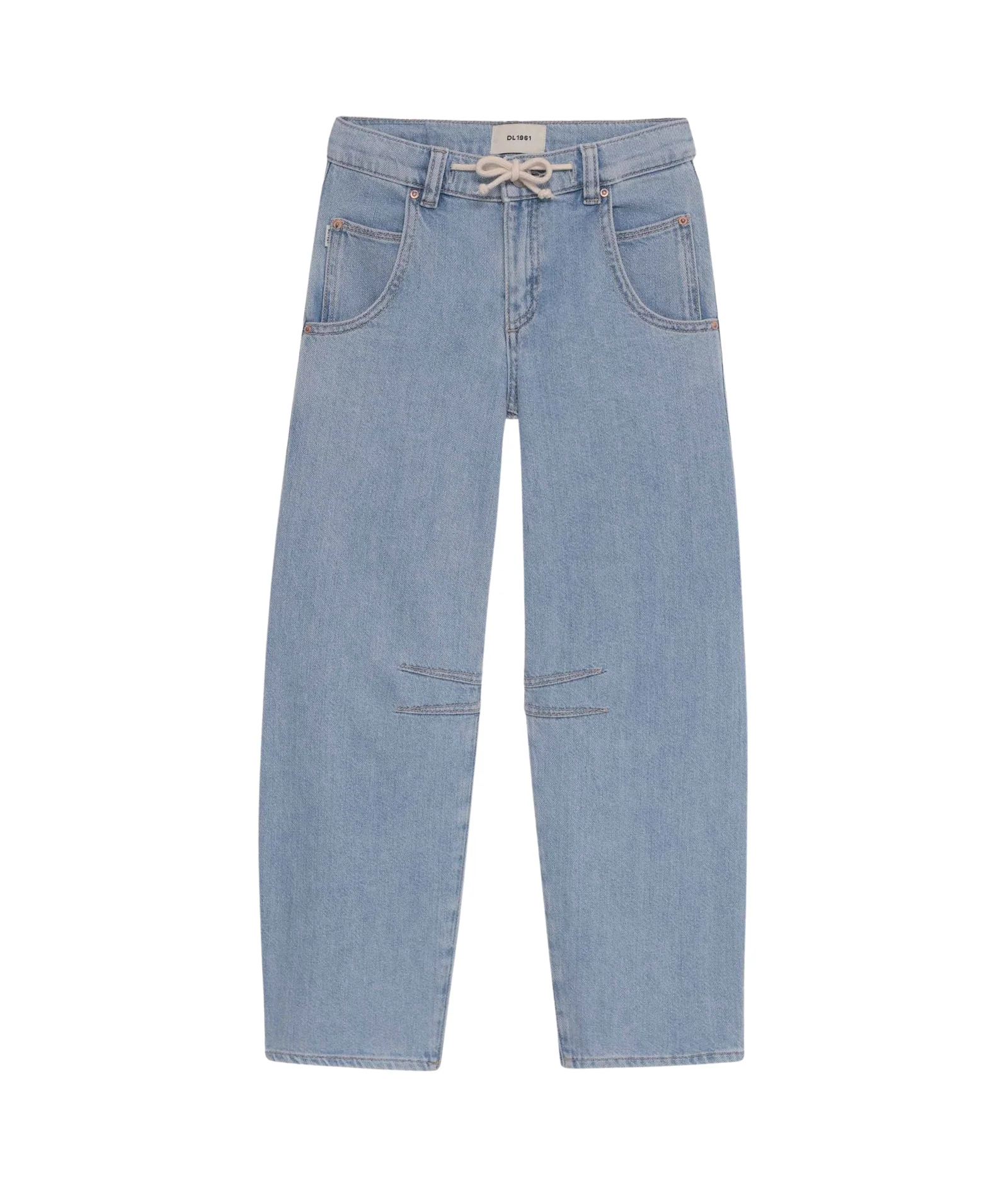 DL1961 Girls Lilia Beachwave Aura Drawcord Barrel Leg Jeans - Image 4