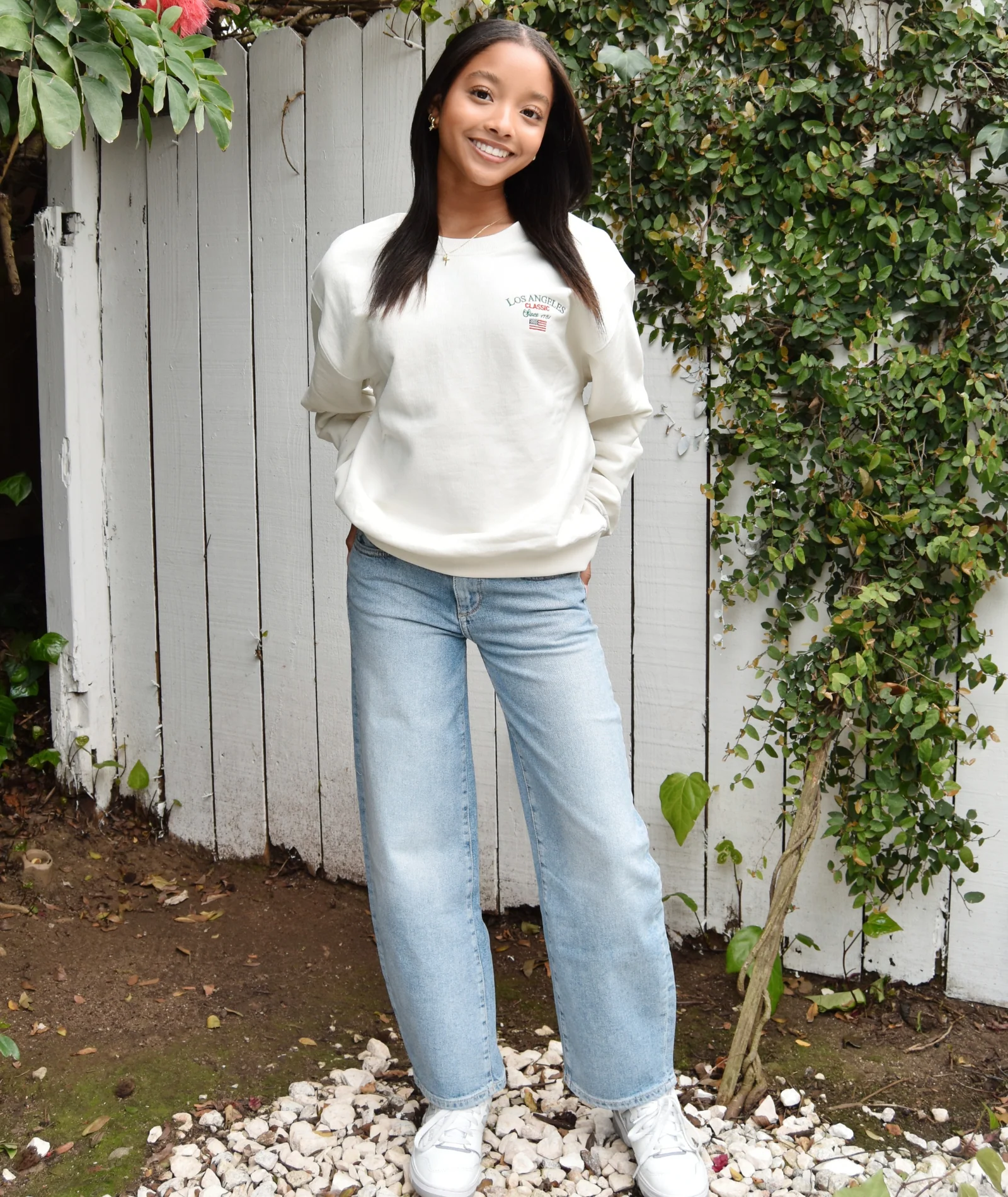 DL1961 Girls Lilia Island Park Barrel Leg Jeans - Image 4