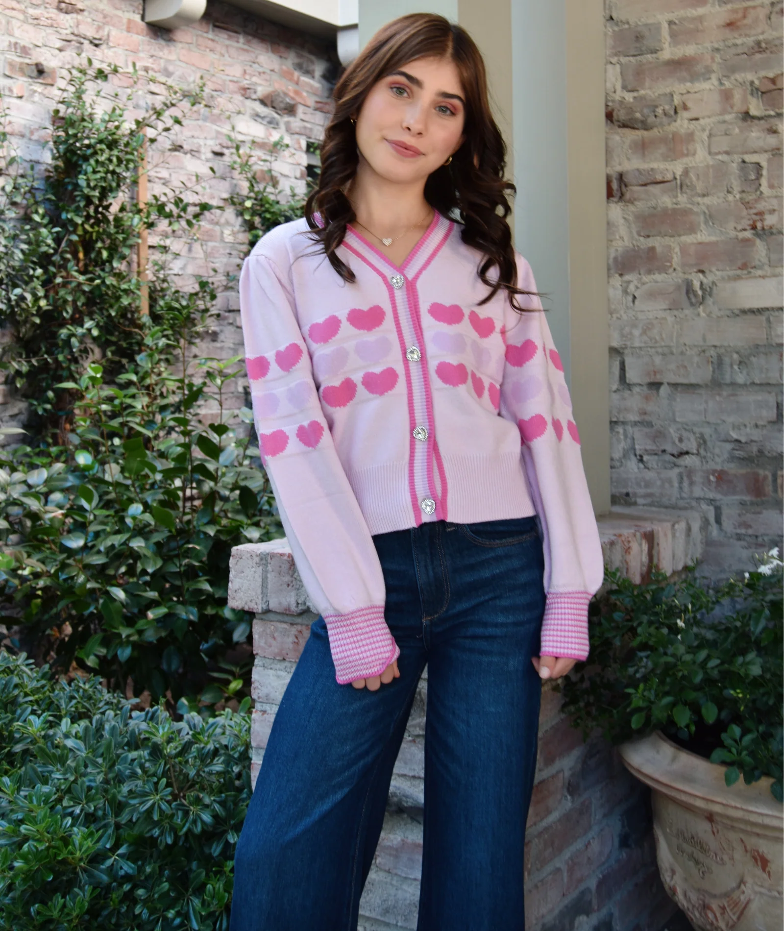 DL1961 Girls Lily Deep Water Aura Wide Leg Jeans - Image 2
