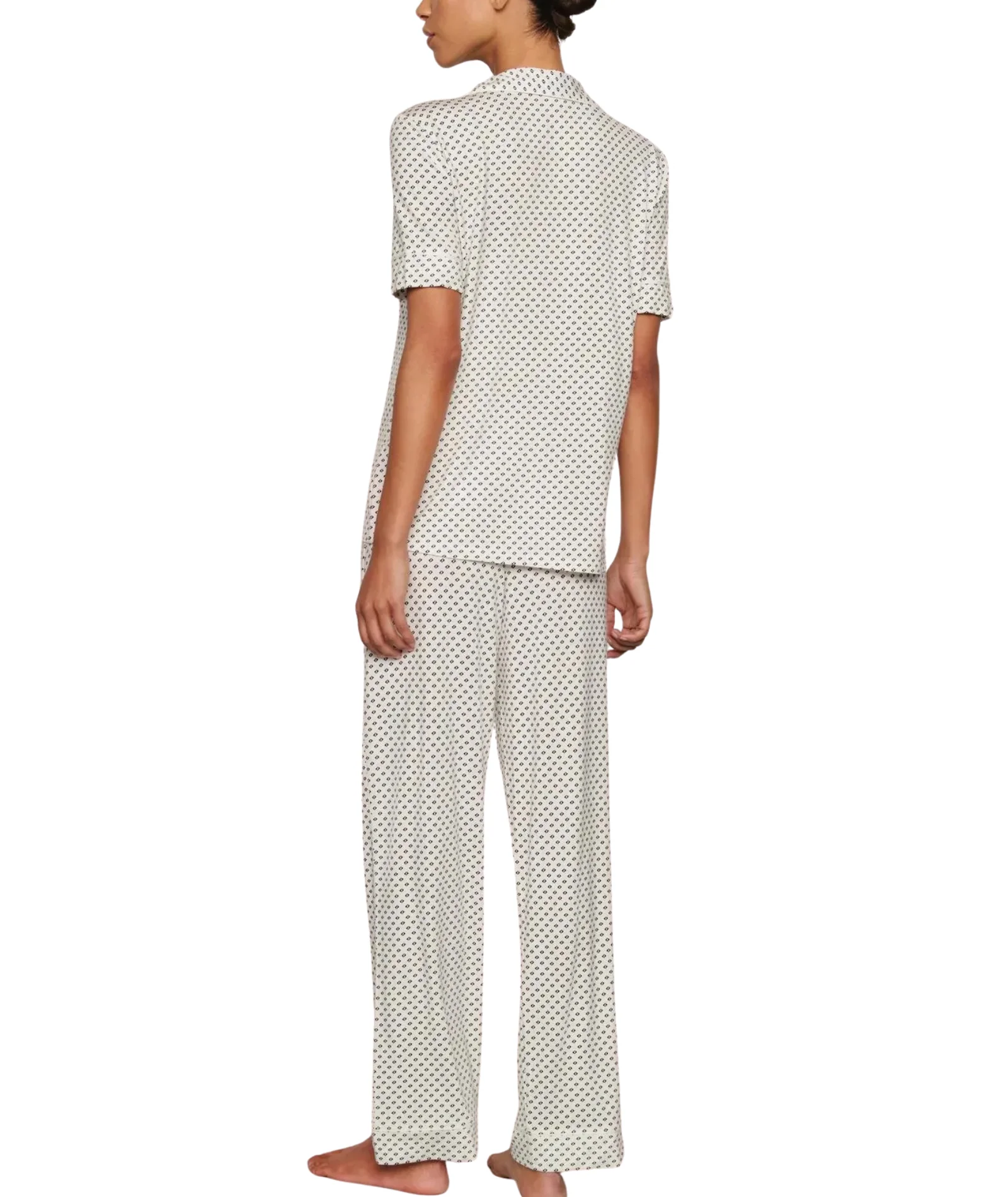 Eberjey Women Gisele Printed Short Sleeve Pants PJ Set Tide Dot - Image 2