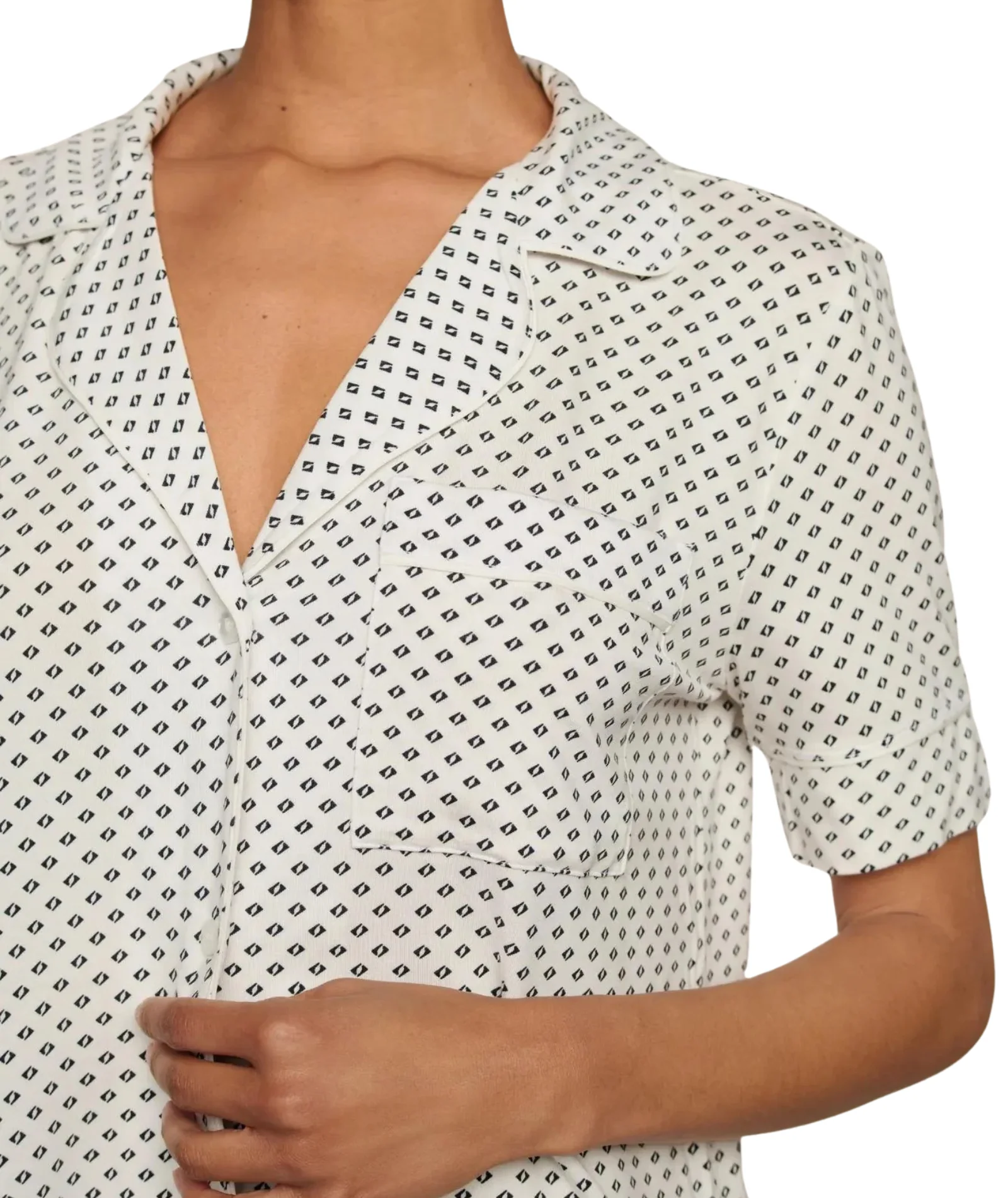 Eberjey Women Gisele Printed Short Sleeve Pants PJ Set Tide Dot - Image 3
