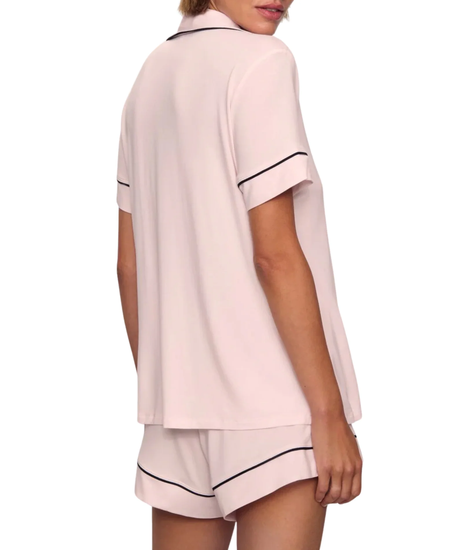 Eberjey Women Gisele Relaxed Short PJ Set Sorbet/Black - Image 2