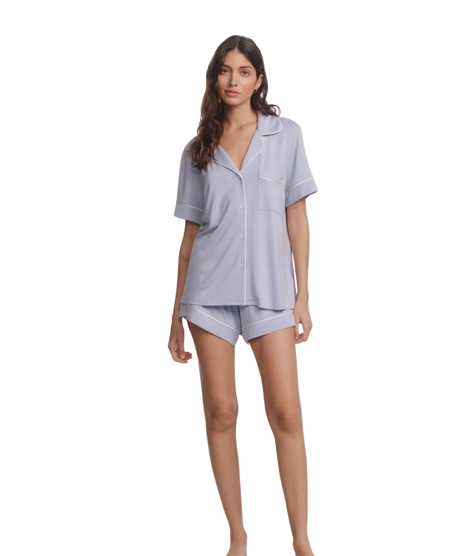 Eberjey Women Gisele Relaxed Shorts Lavender Dusk/Ivory - Image 2