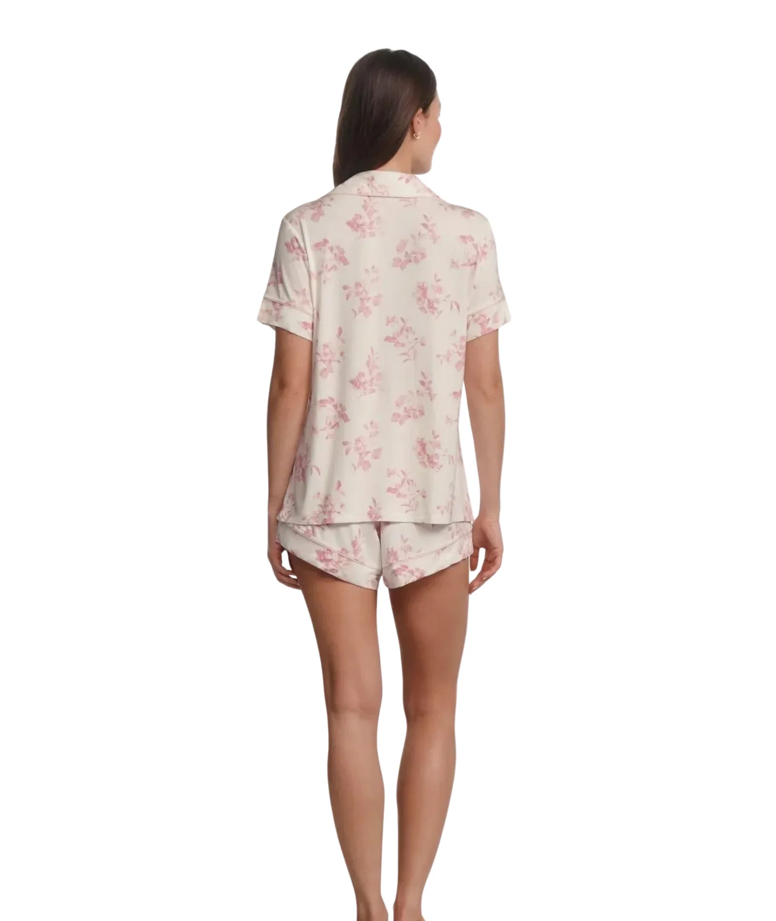 Eberjey Women Gisele Relaxed Shorts Pink Rose Garden Cameo - Image 4