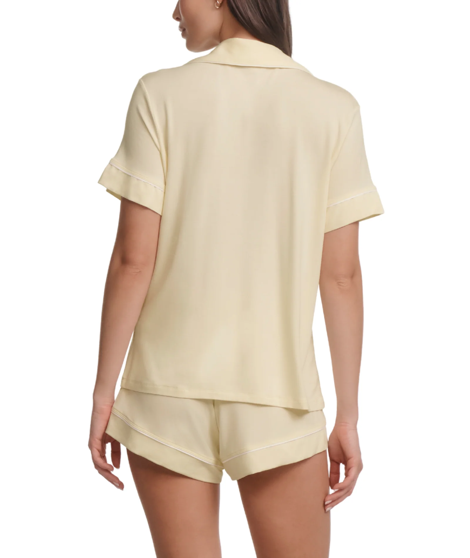 Eberjey Women Gisele Relaxed Shorts PJ Set Buttercream - Image 3