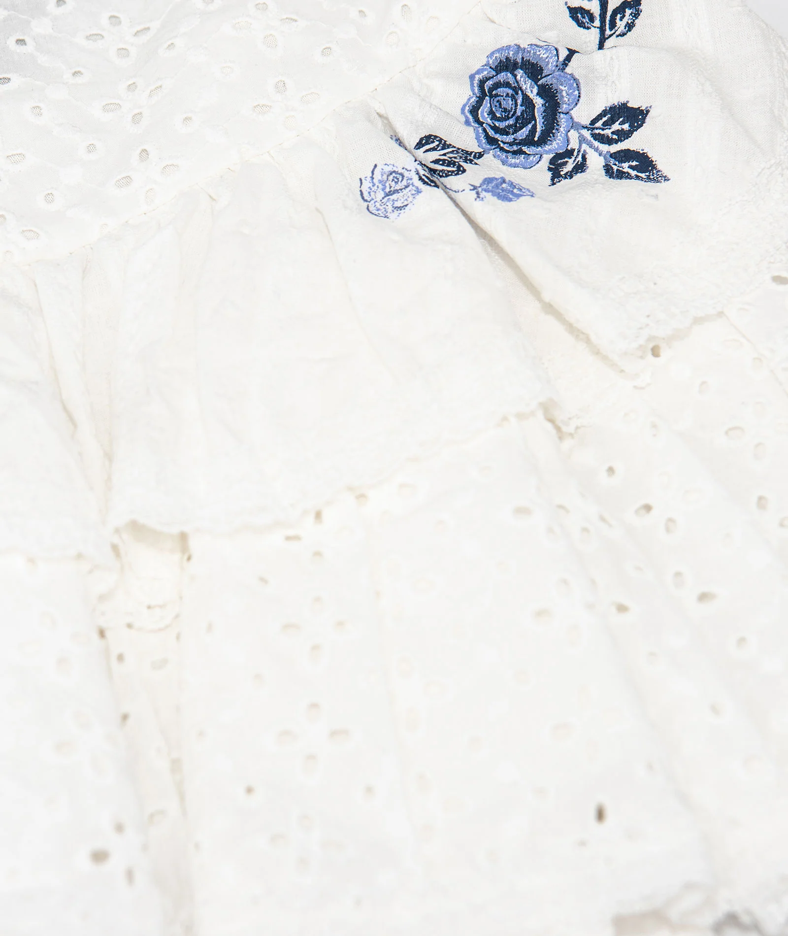 FBZ Girls Allie Blue Eyelet Floral Skirt - Image 5