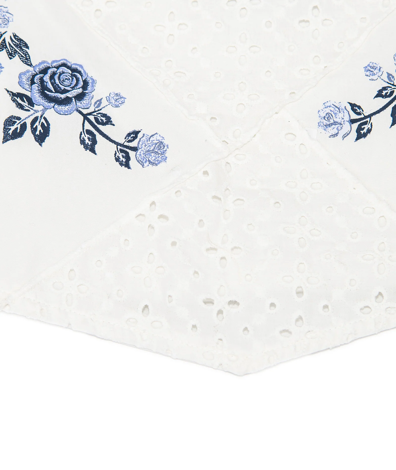 FBZ Girls Allie Blue Eyelet Floral Strapless Top - Image 5