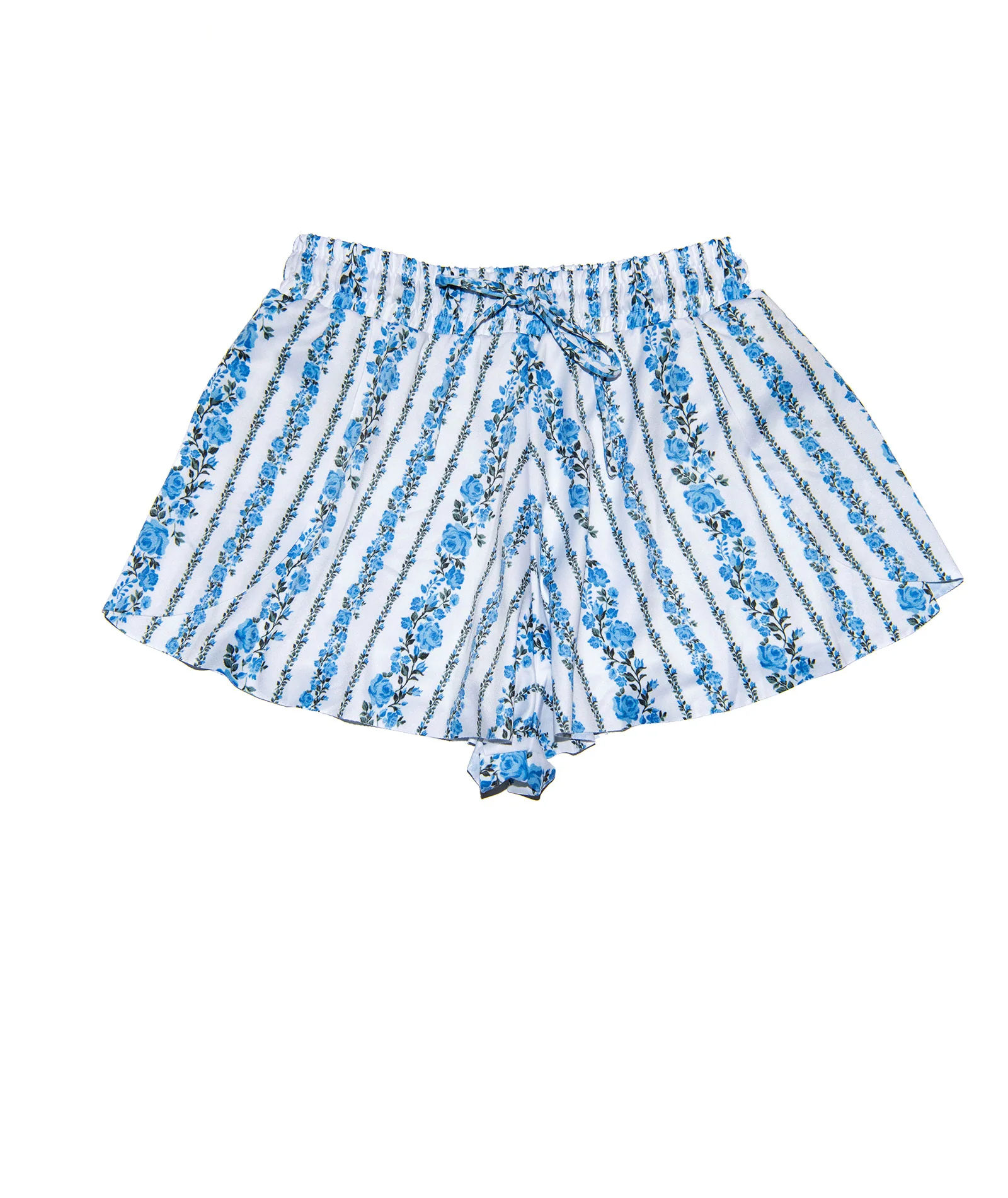 FBZ Girls Blue Stripe Floral Butterfly Shorts - Image 4