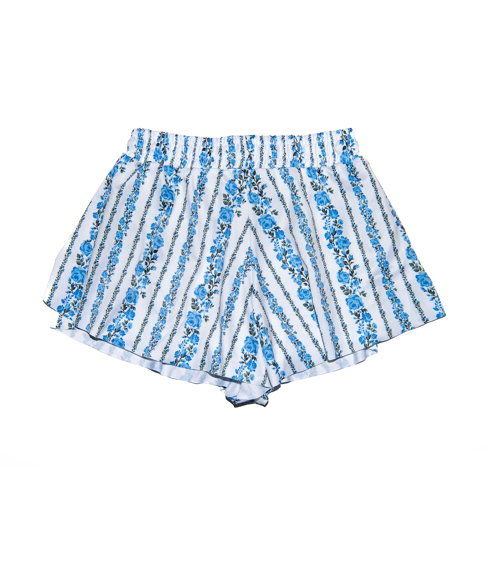 FBZ Girls Blue Stripe Floral Butterfly Shorts - Image 5