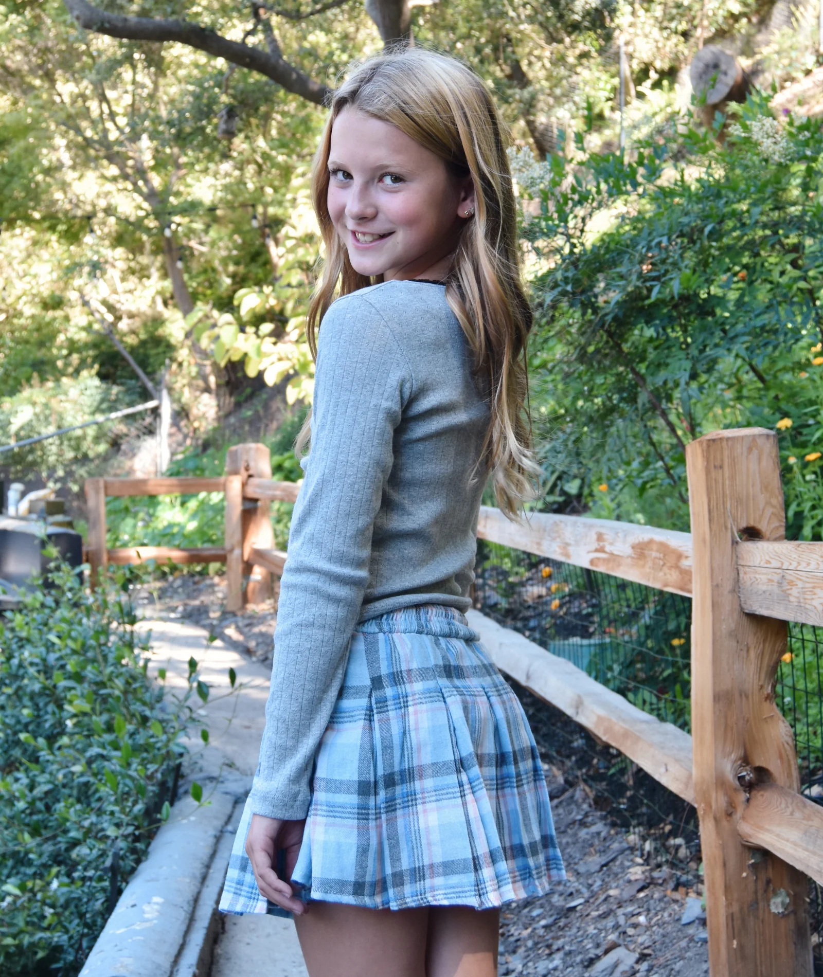 FBZ Girls Harlee Plaid Flannel Skirt - Image 3