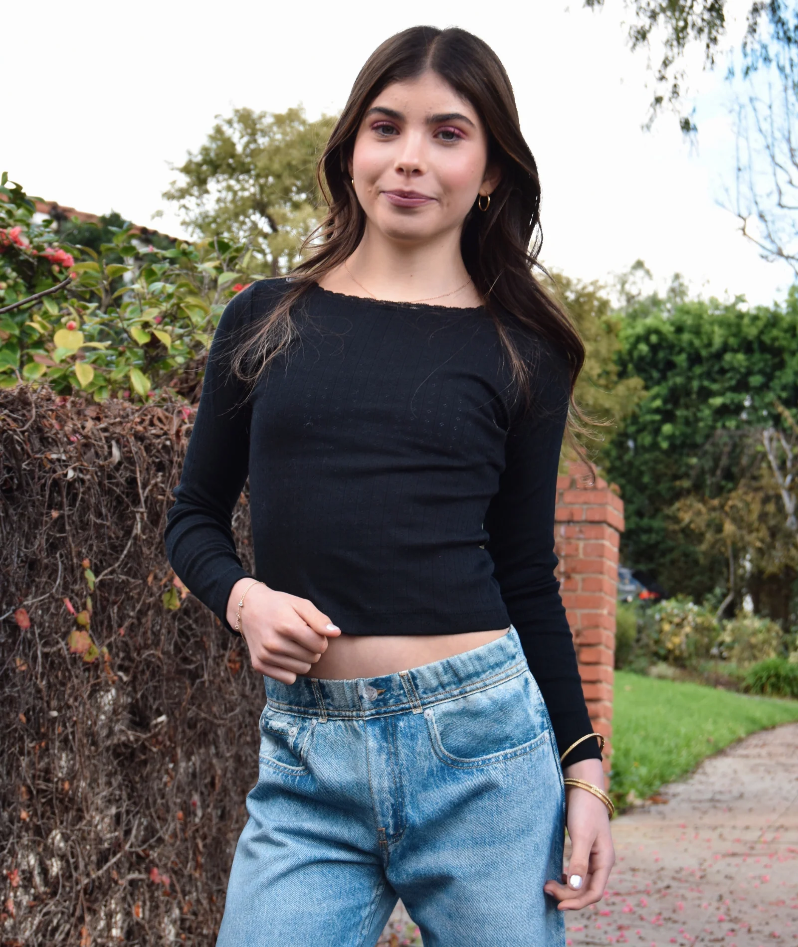 FBZ Girls Honor Pointelle With Lace Top - Image 3